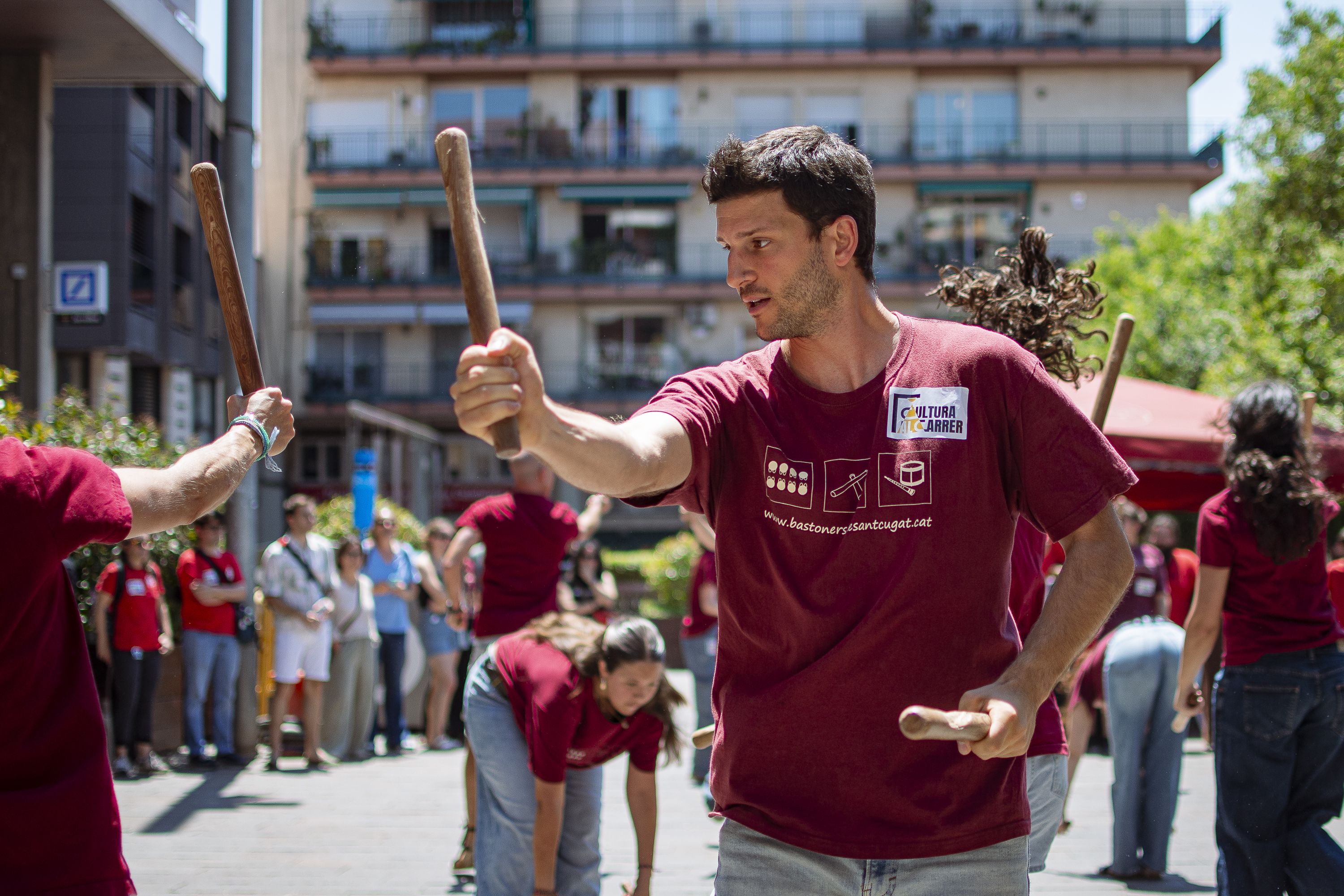 Més de 200 persones es manifesten amb la plataforma Cultura al carrer FOTO: Pol Rodríguez (TOT Sant Cugat)