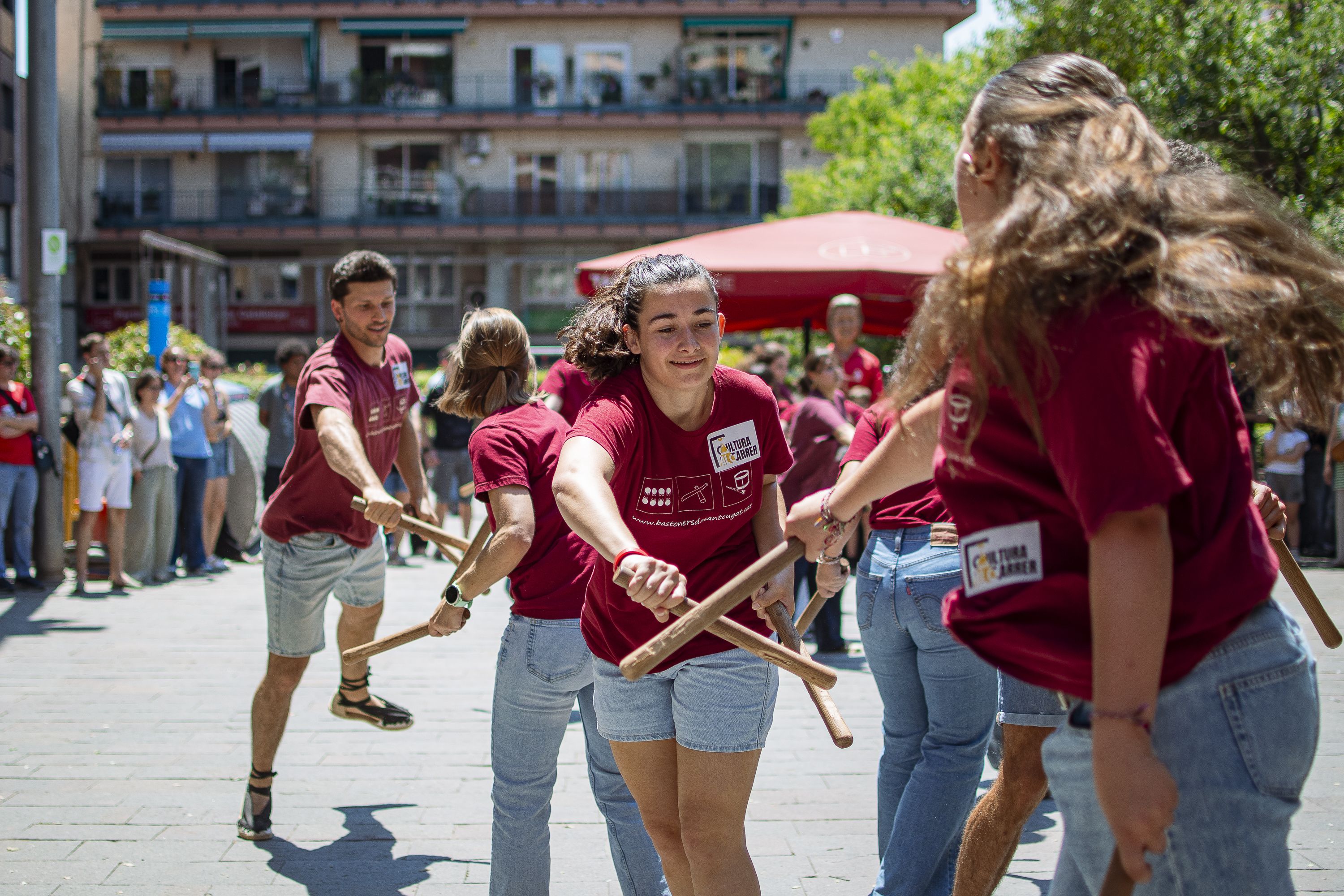 Més de 200 persones es manifesten amb la plataforma Cultura al carrer FOTO: Pol Rodríguez (TOT Sant Cugat)