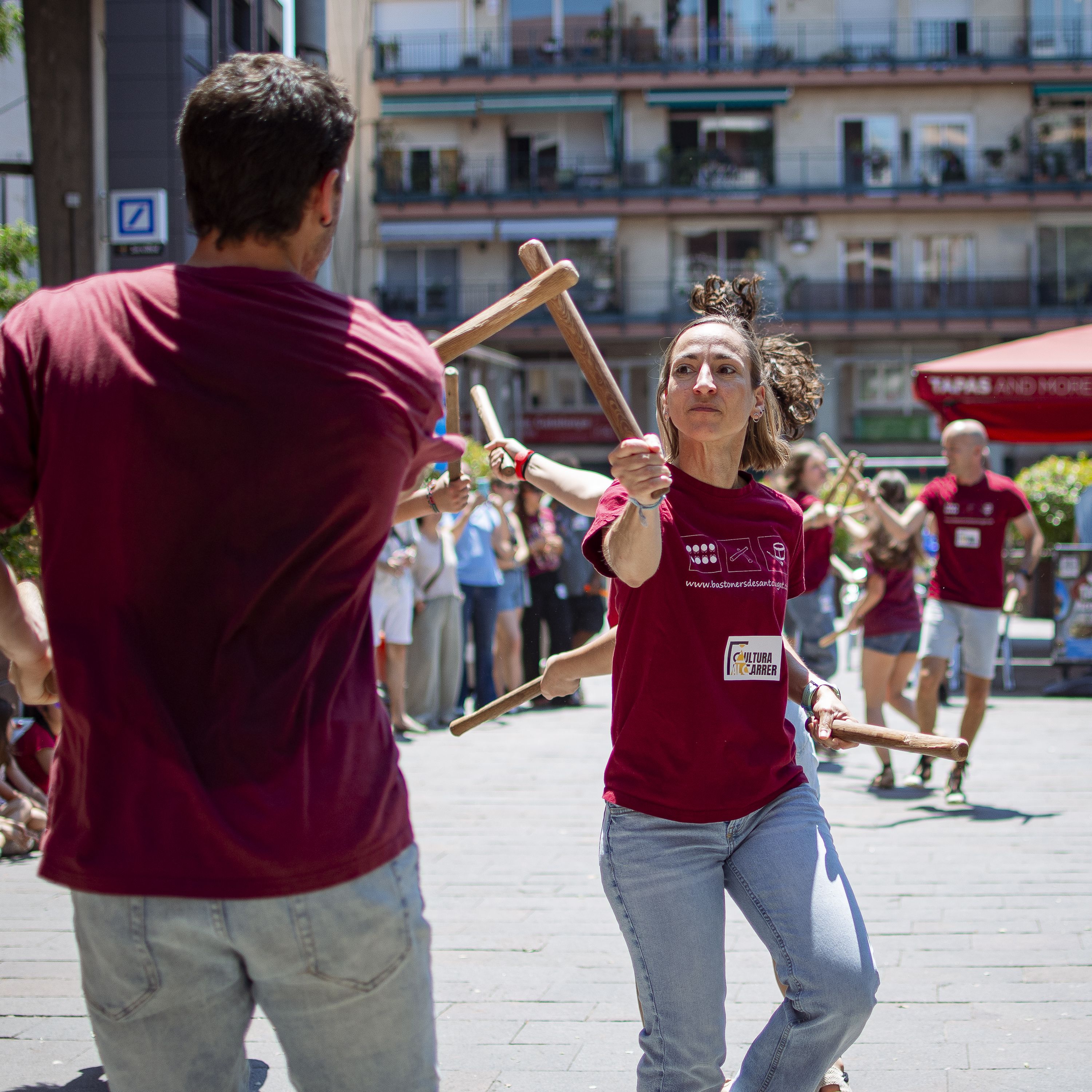 Més de 200 persones es manifesten amb la plataforma Cultura al carrer FOTO: Pol Rodríguez (TOT Sant Cugat)
