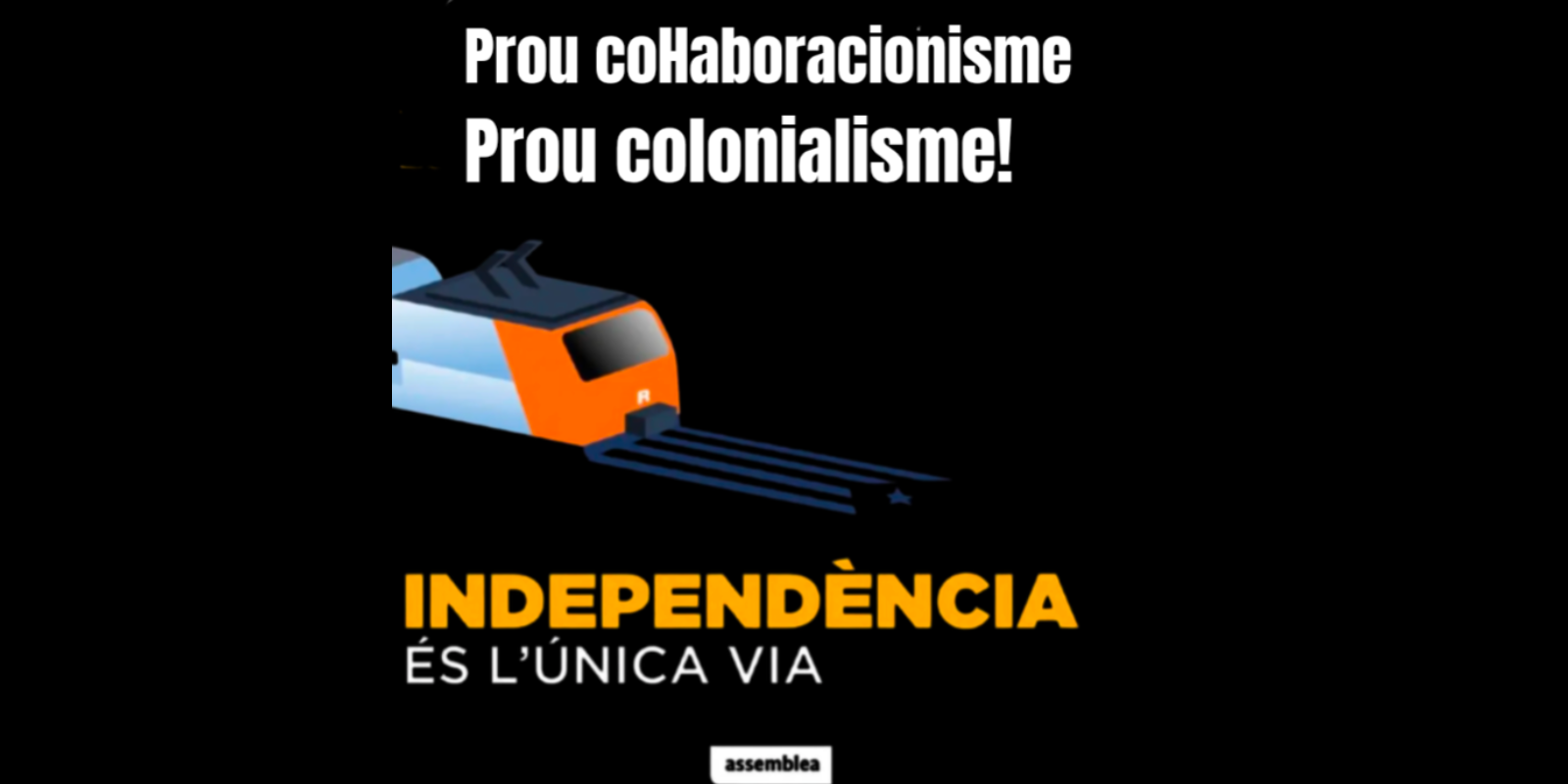 La presa del pèl dels trens. FOTO: Assemblea Nacional Catalana