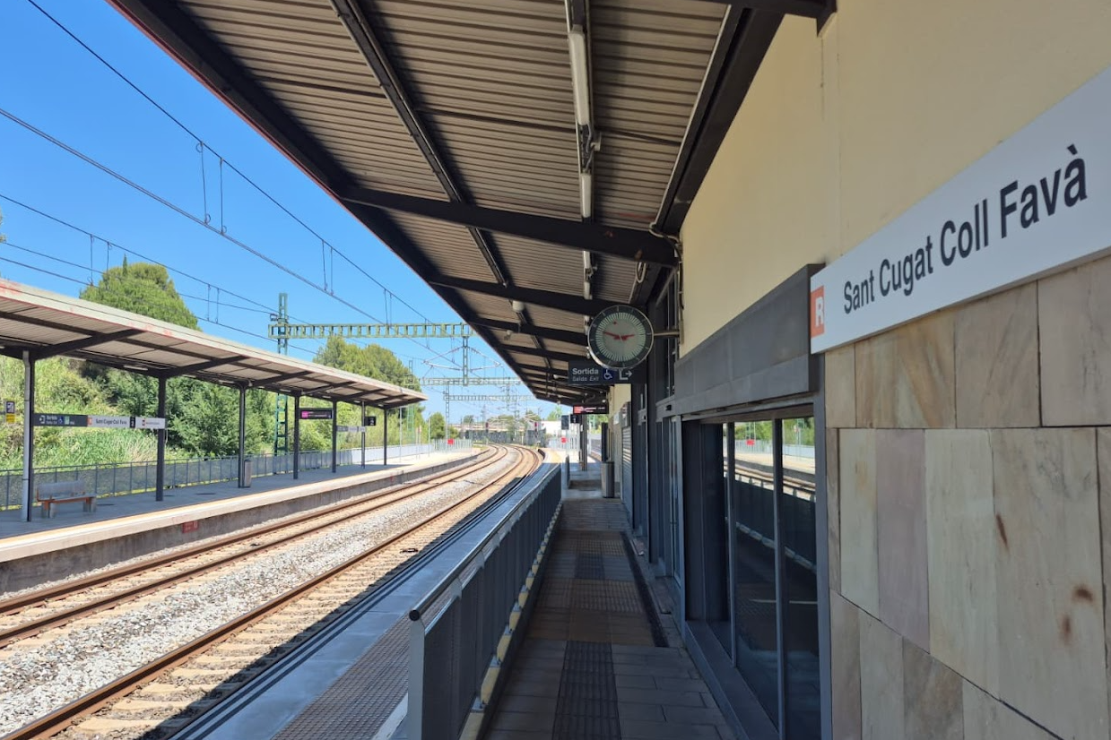 L'estació de Rodalies a Sant Cugat (Coll Favà) FOTO: TOT Sant Cugat