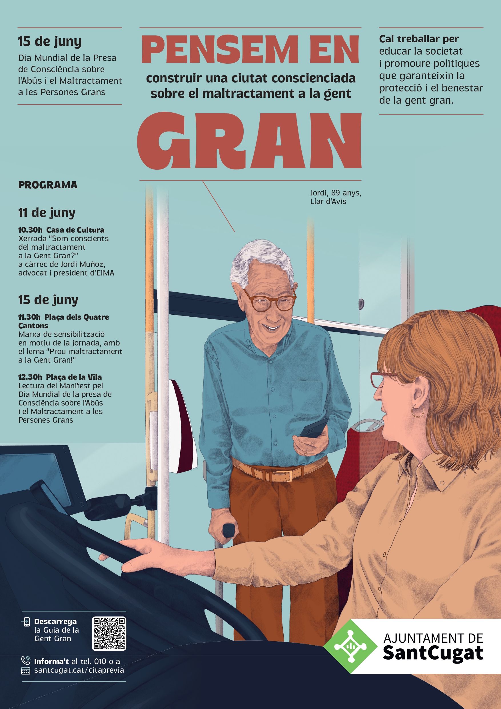 Cartell del Dia Mundial de la Presa de Consciència sobre l’Abús i el Maltractament a les Persones Grans
