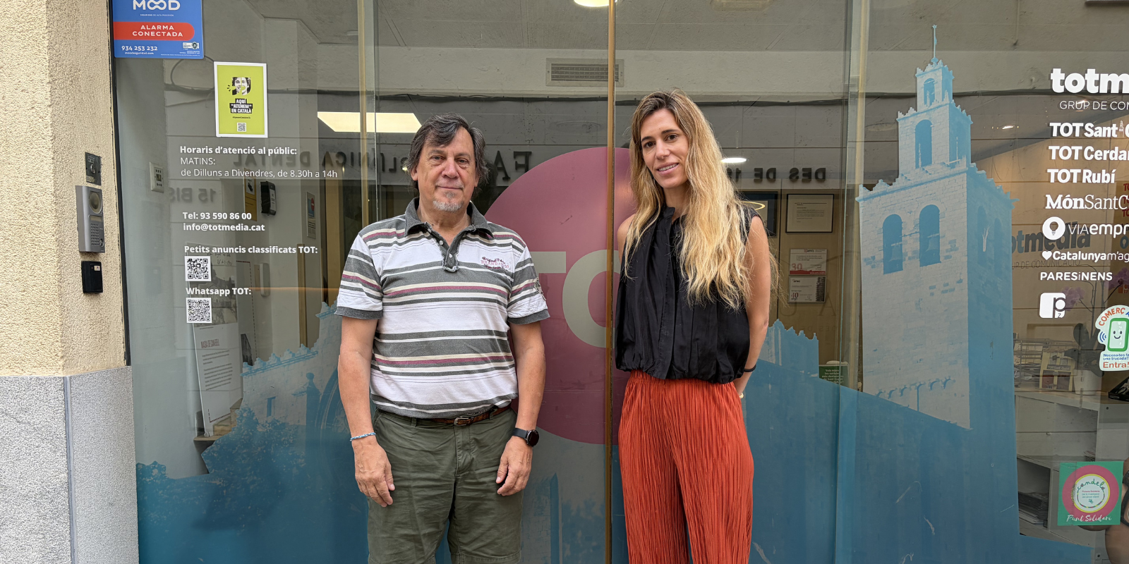 El president de la Llar d'Avis, Toti Canas, i la directora del TOT Sant Cugat, Laura Grau. FOTO: TOT Sant Cugat