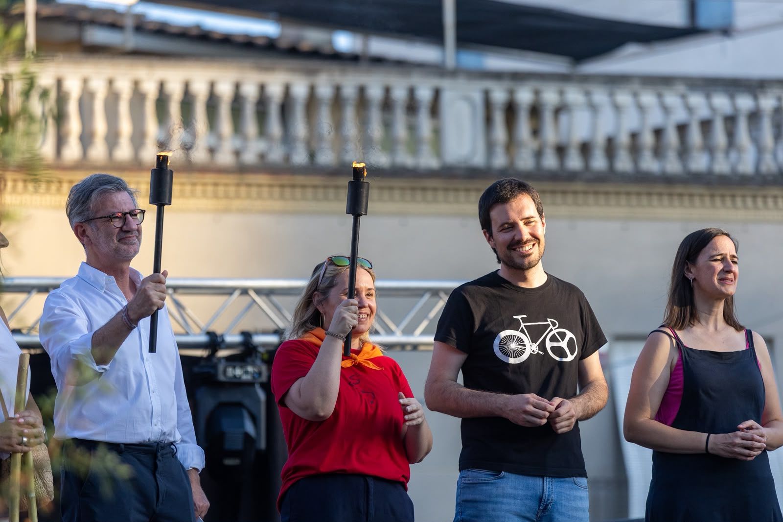 Flama del Canigó i encesa de la foguera 2026. FOTO: Ajuntament