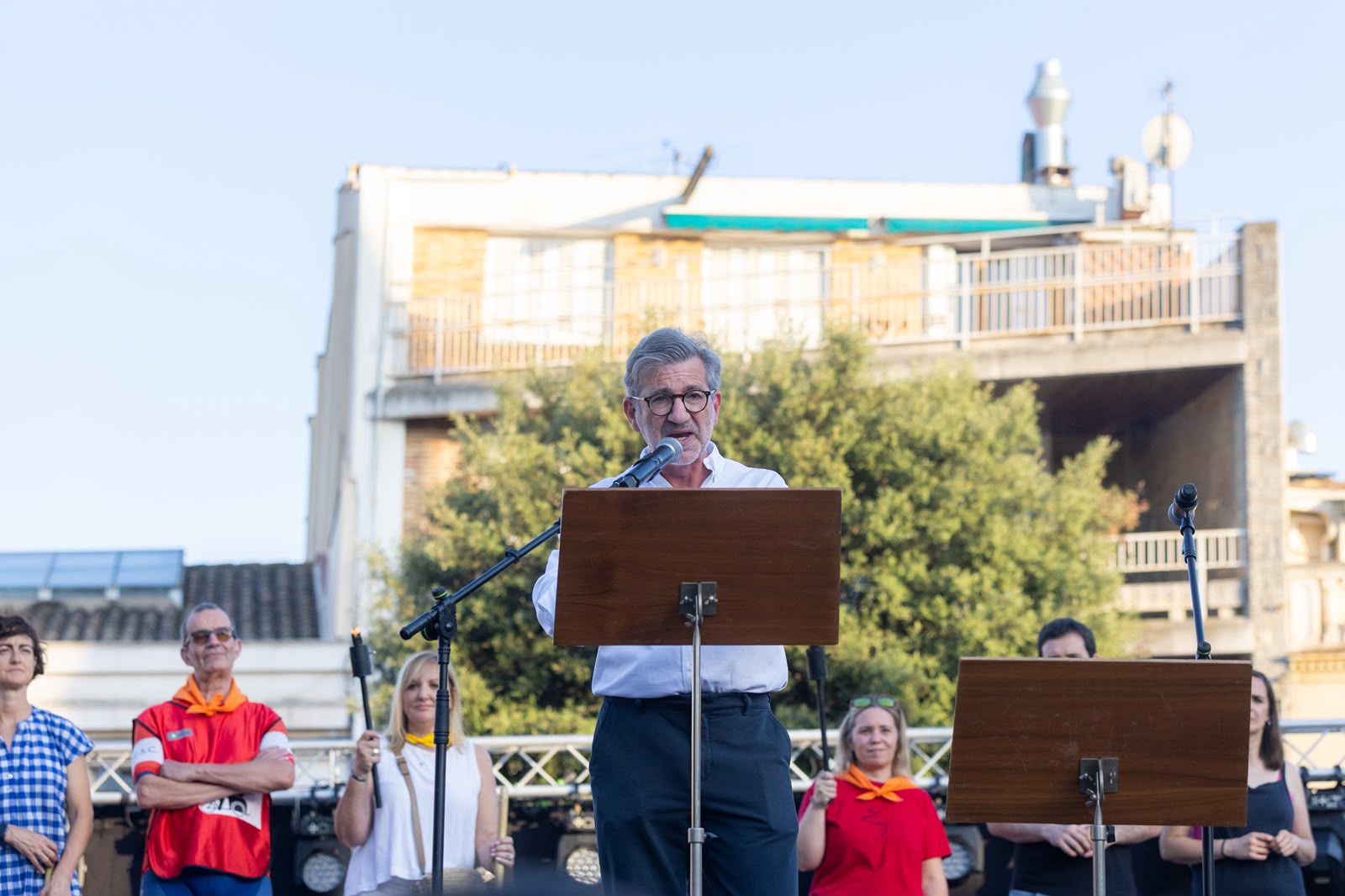 Flama del Canigó i encesa de la foguera 2026. FOTO: Ajuntament