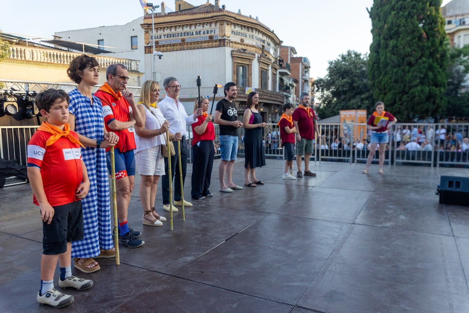 Flama del Canigó i encesa de la foguera 2026. FOTO: Ajuntament