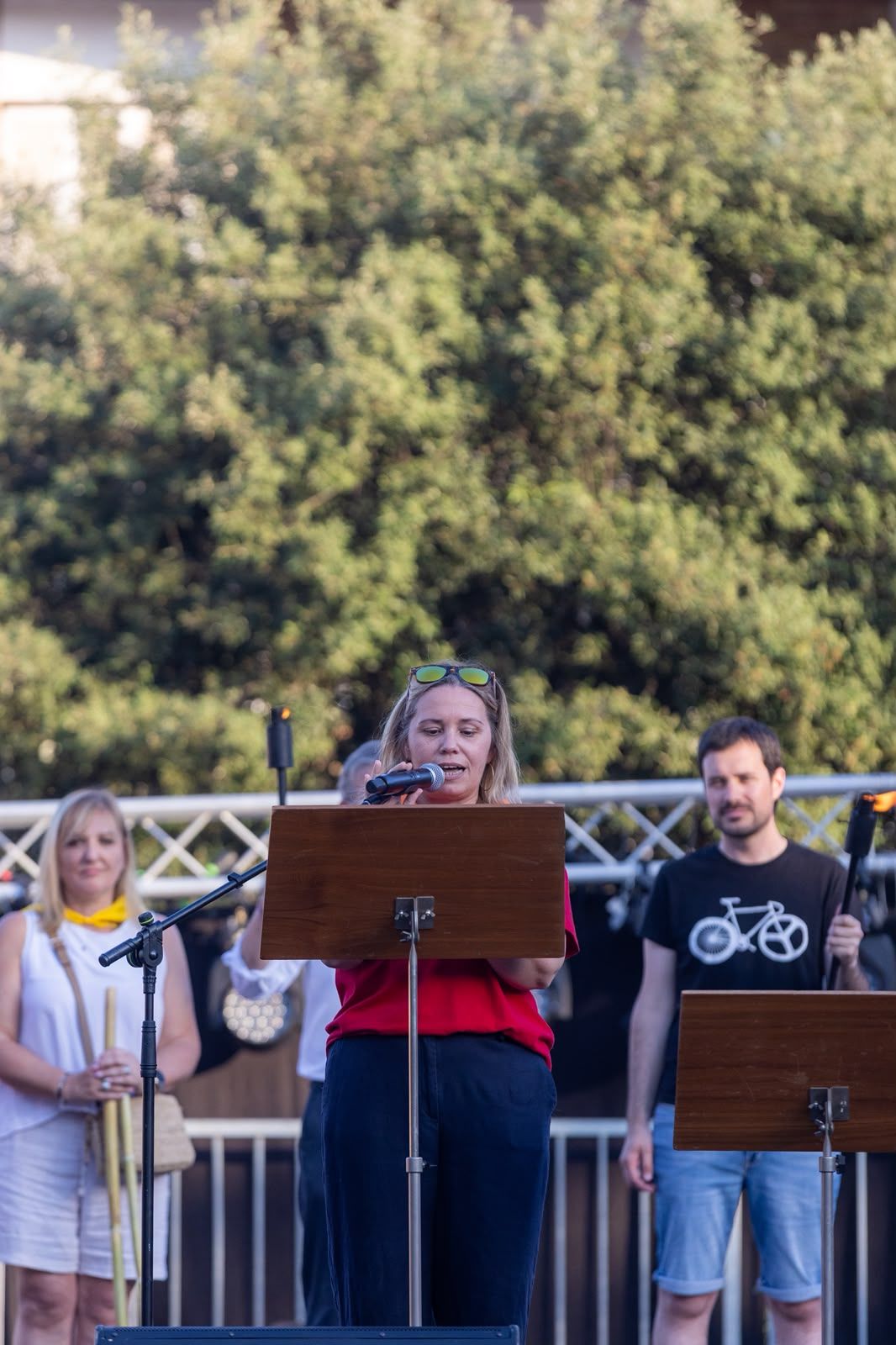 Flama del Canigó i encesa de la foguera 2026. FOTO: Ajuntament