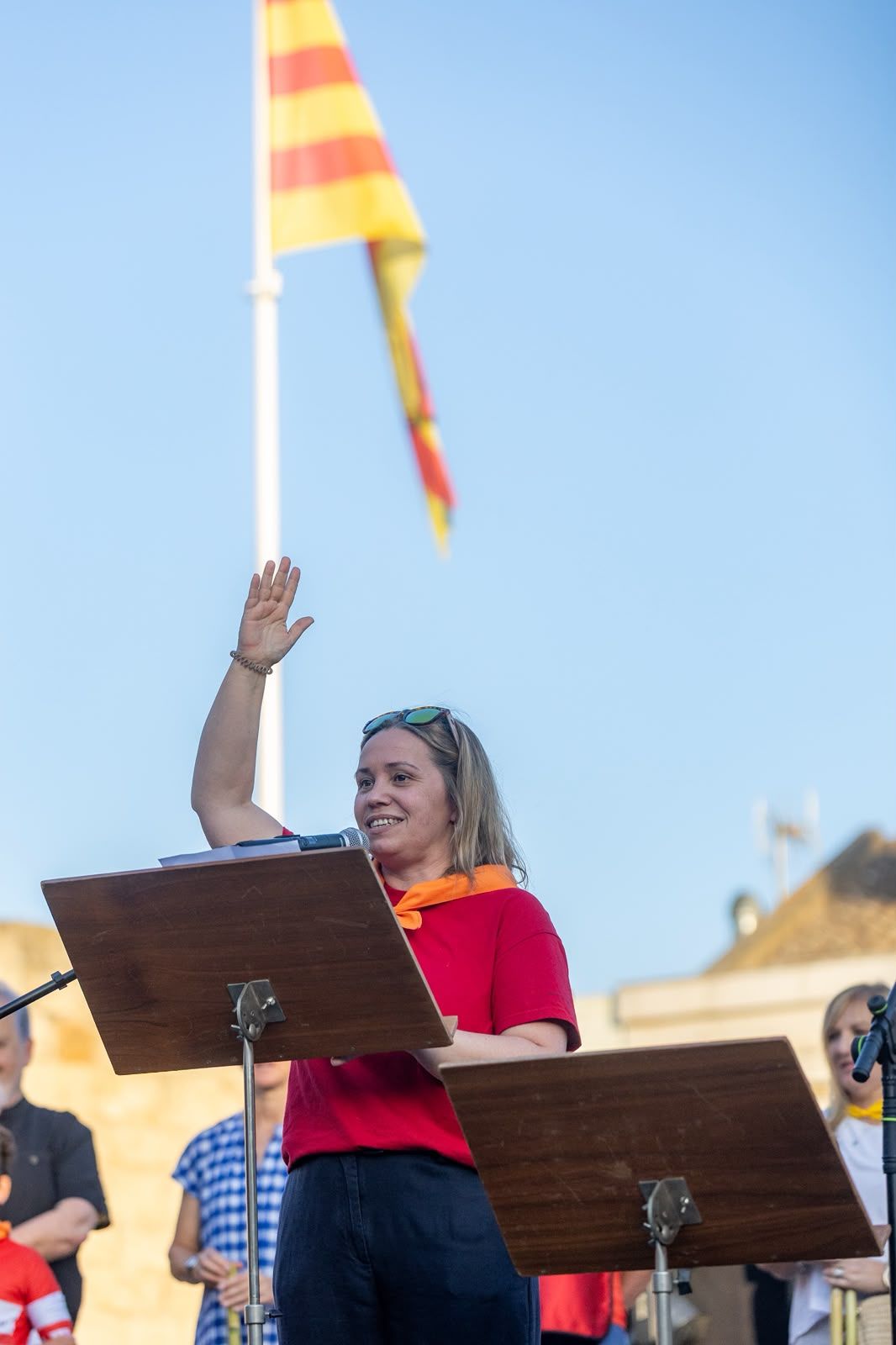 Flama del Canigó i encesa de la foguera 2026. FOTO: Ajuntament