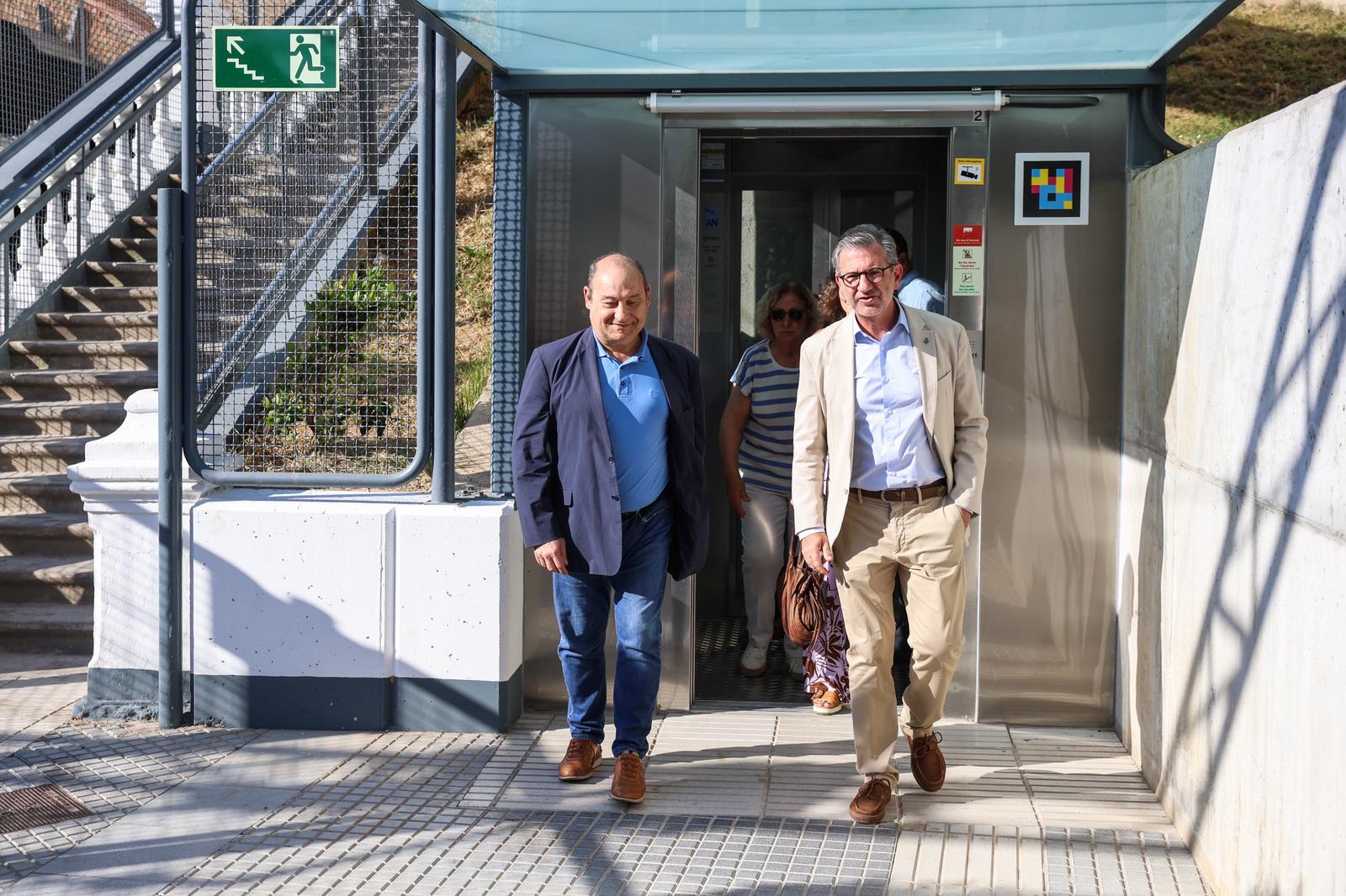 El president de FGC, Carles Ruiz Novella, i l'alcalde de Sant Cugat, josep Maria Vallès. FOTO: Ajuntament