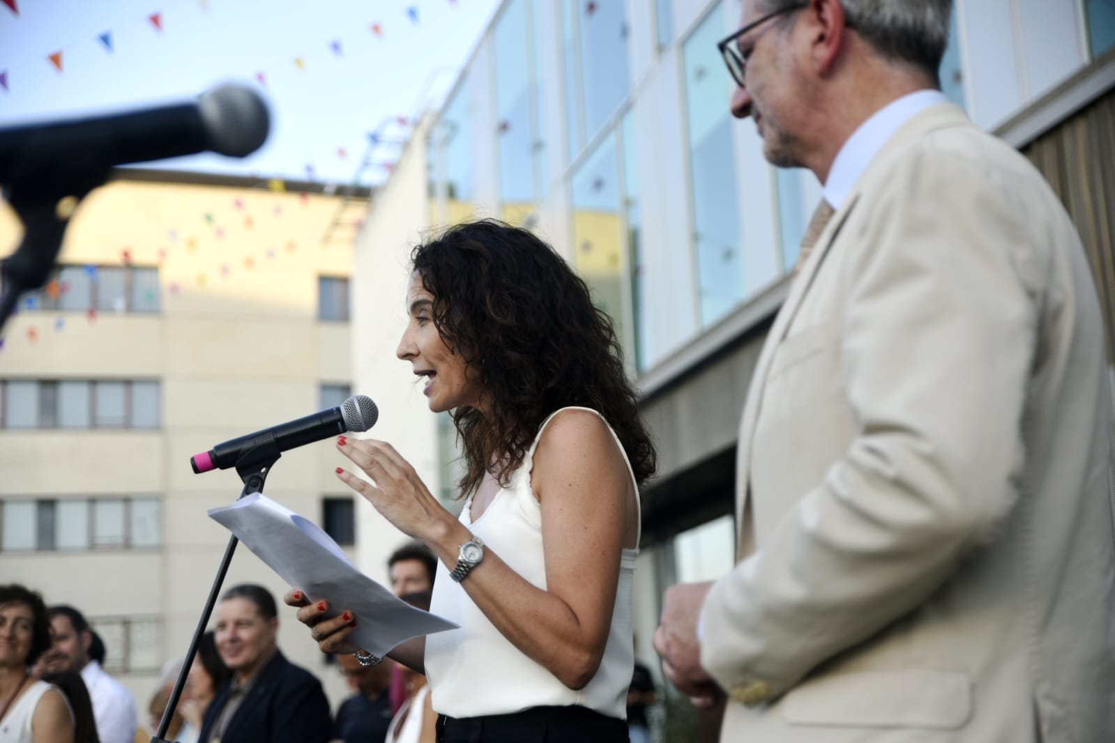 La meteoròloga Gemma Puig, pregonera de la Festa Major de Sant Cugat. FOTO: Bernat Millet