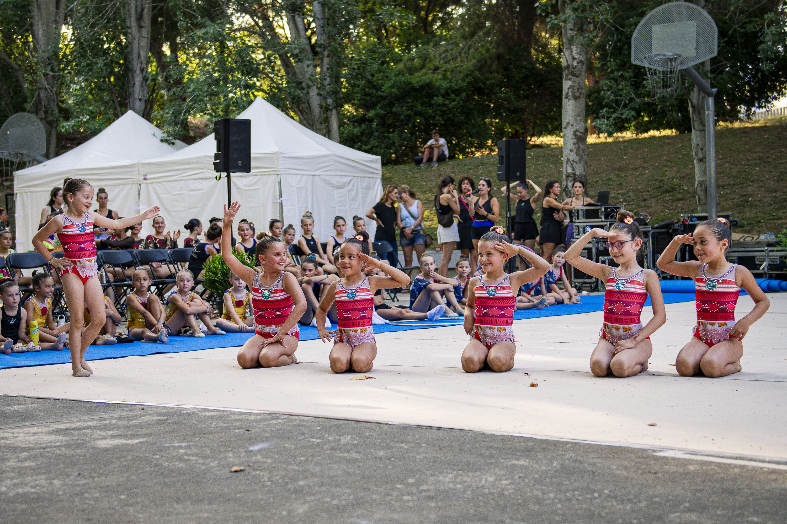 Exhibicions de gimnàstica rítmica. FOTO: Pol Rodríguez