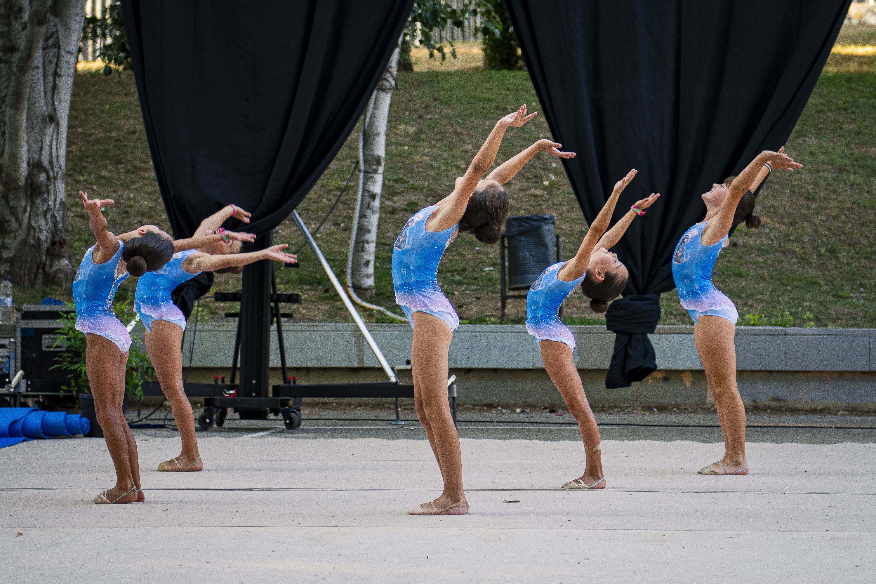 Exhibicions de gimnàstica rítmica. FOTO: Pol Rodríguez
