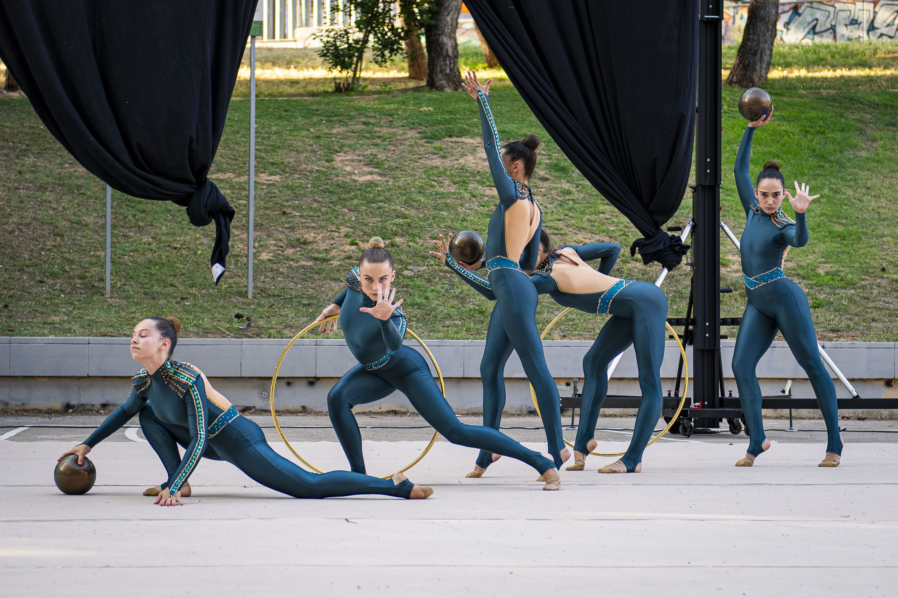 Exhibicions de gimnàstica rítmica. FOTO: Pol Rodríguez
