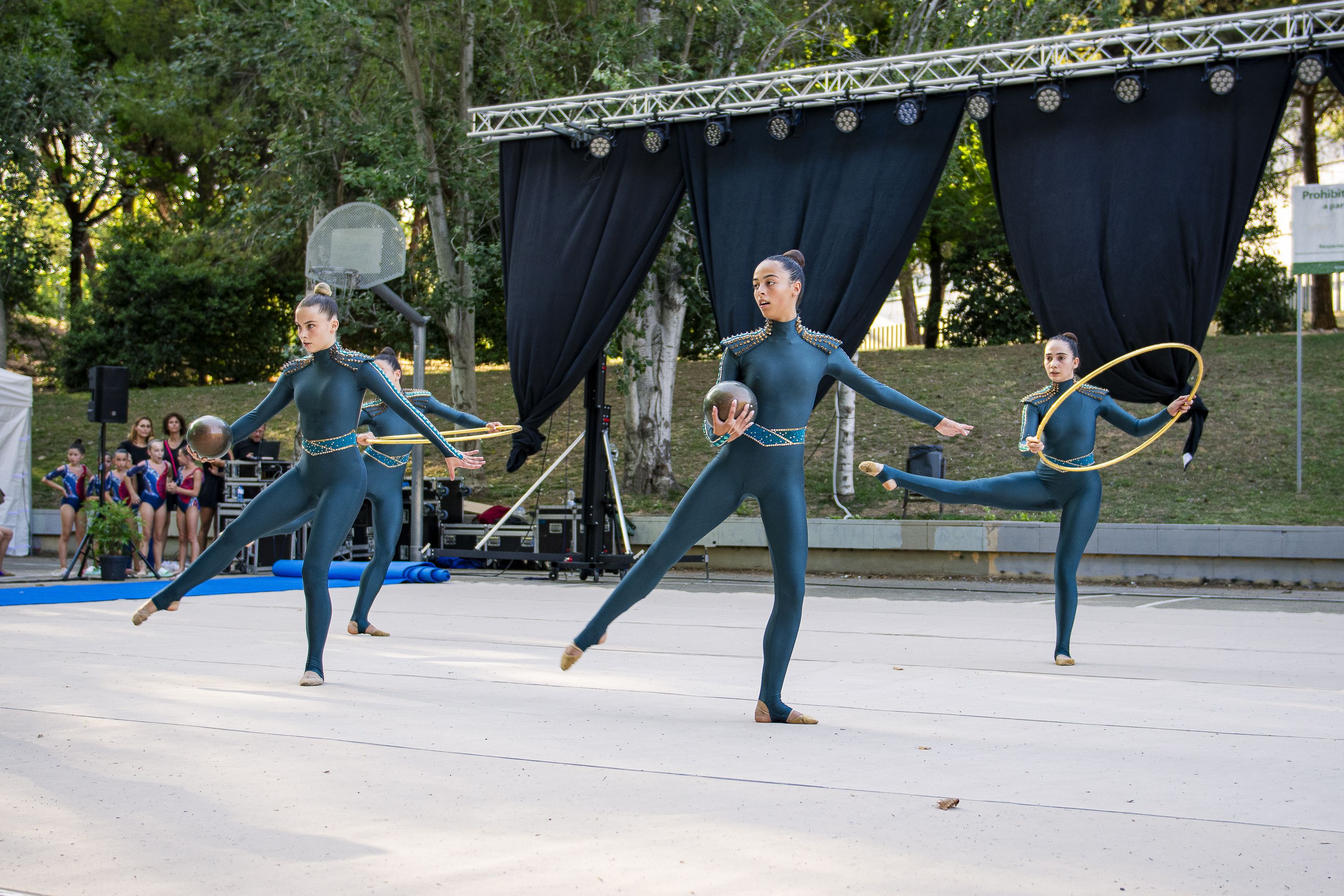 Exhibicions de gimnàstica rítmica. FOTO: Pol Rodríguez