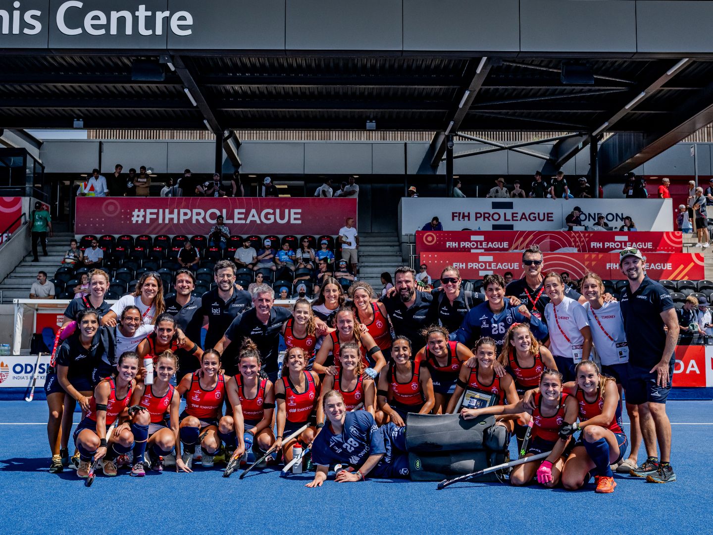 La selecció espanyola femenina d'hoquei herba. FOTO: RFEH