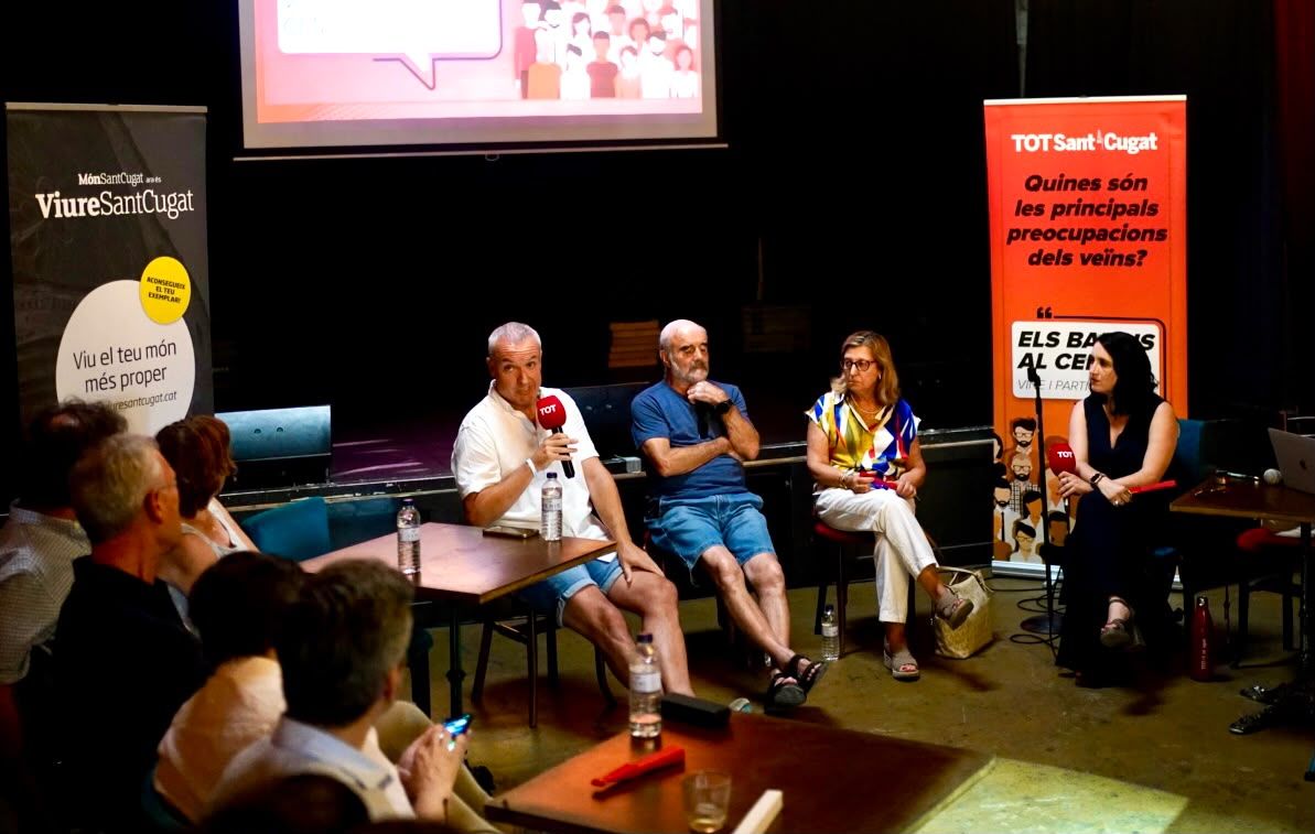 Debat del cicle 'Els barris al centre' als barris de Volpelleres, Parc Central i Colomer. FOTO: Mireia Comas (TOT Sant Cugat)