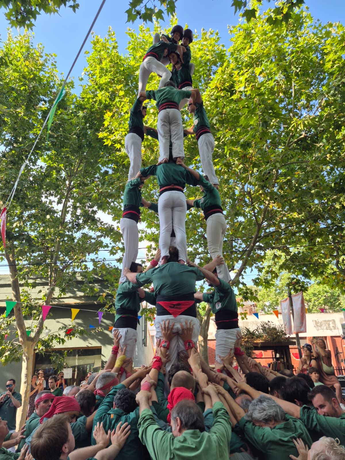 Castellers de Sant Cugat a la Floresta FOTO: TOT Sant Cugat