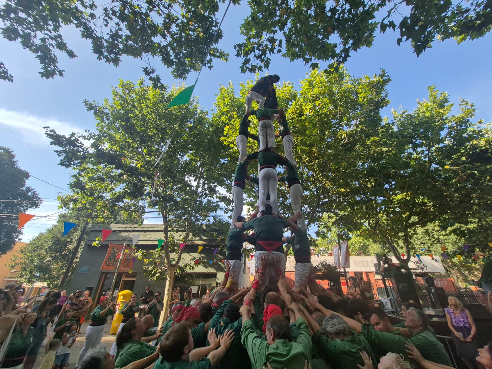 Castellers de Sant Cugat a la Floresta FOTO: TOT Sant Cugat