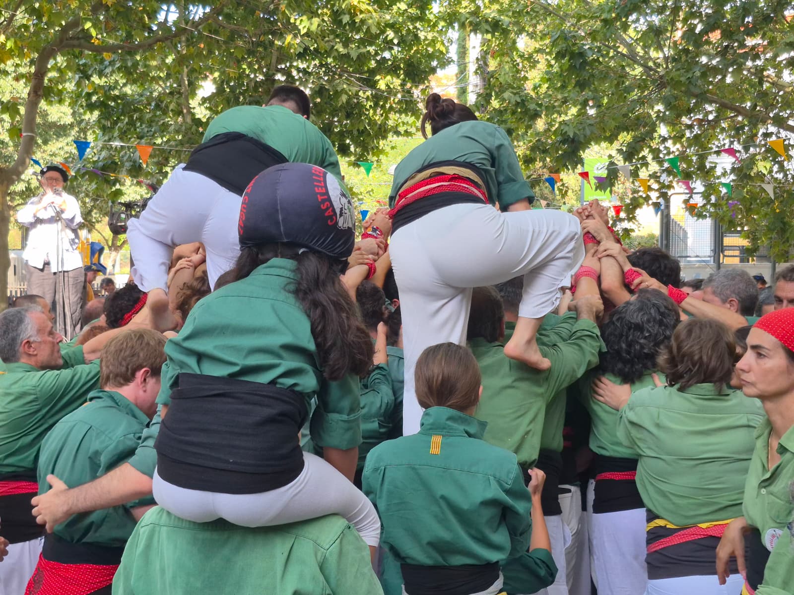 Castellers de Sant Cugat a la Floresta FOTO: TOT Sant Cugat