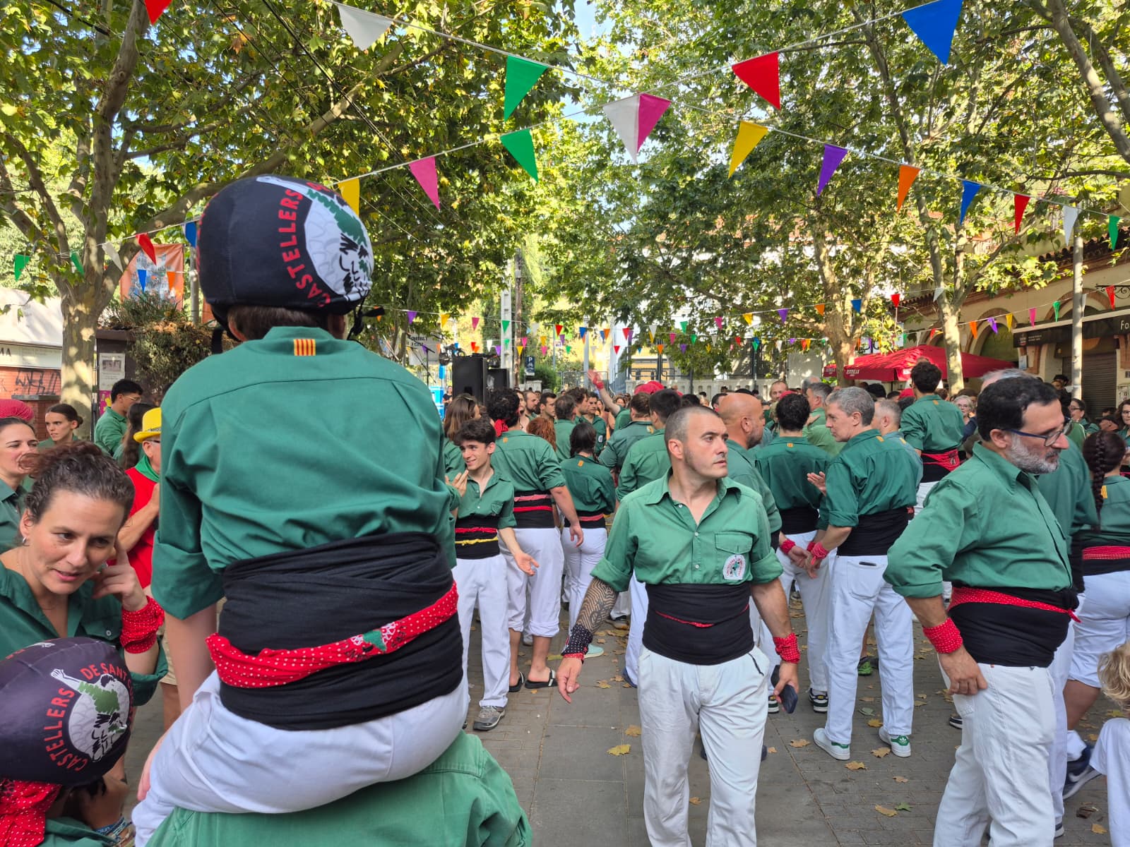 Castellers de Sant Cugat a la Floresta FOTO: TOT Sant Cugat