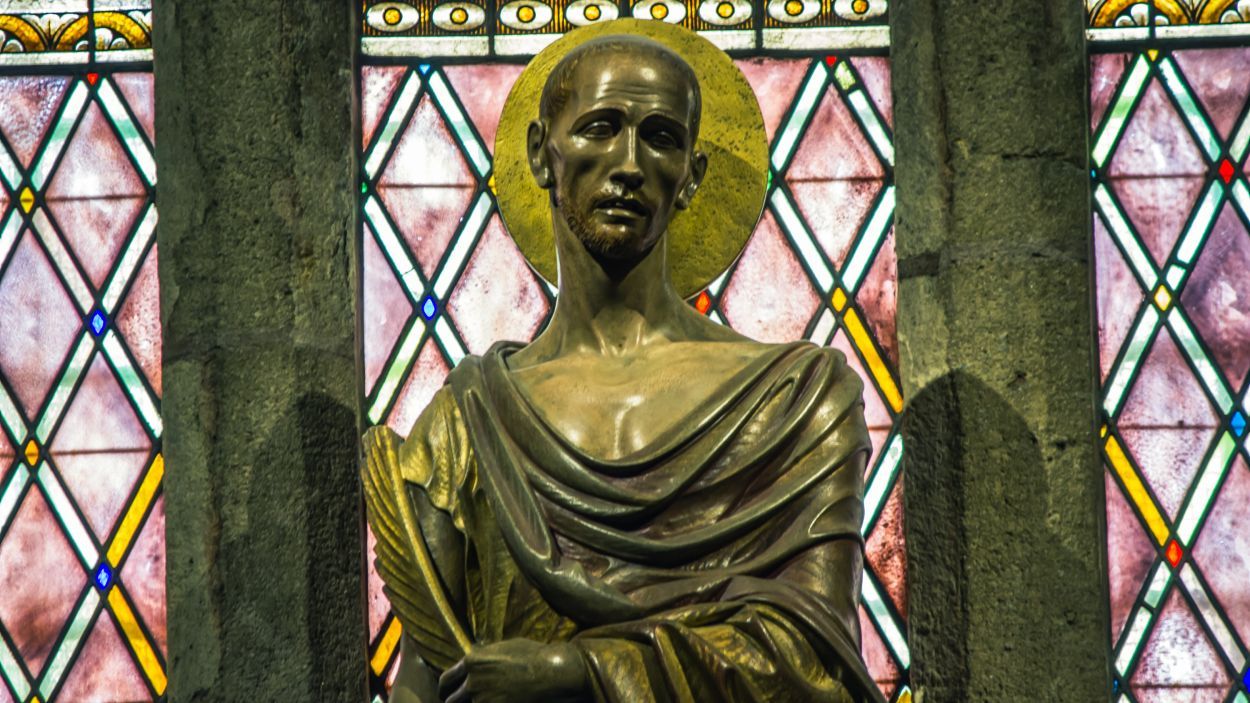 Figura del sant al monestir