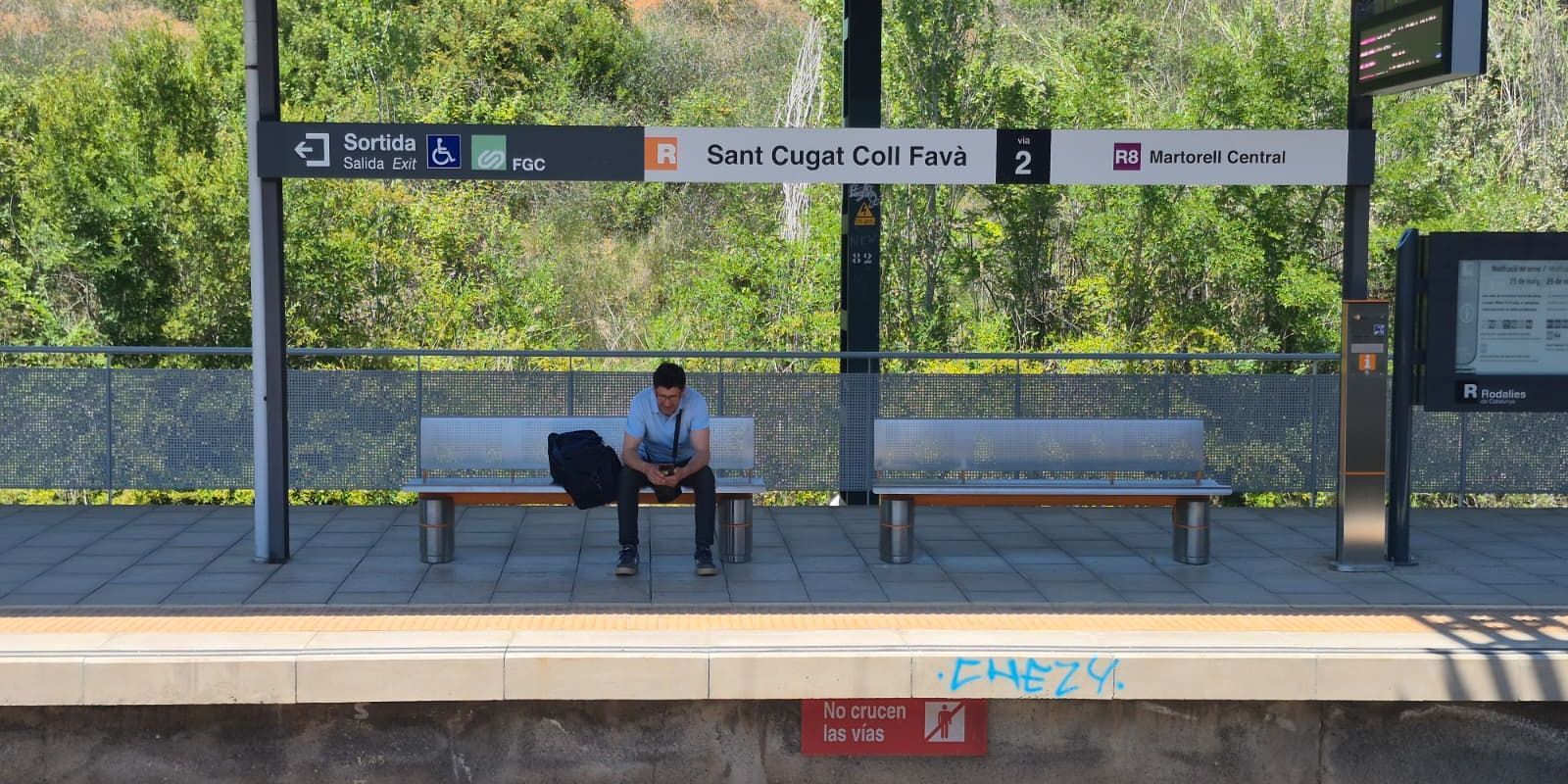 Estació de renfe a Sant Cugat Coll Favà. FOTO: TOT Sant Cugat