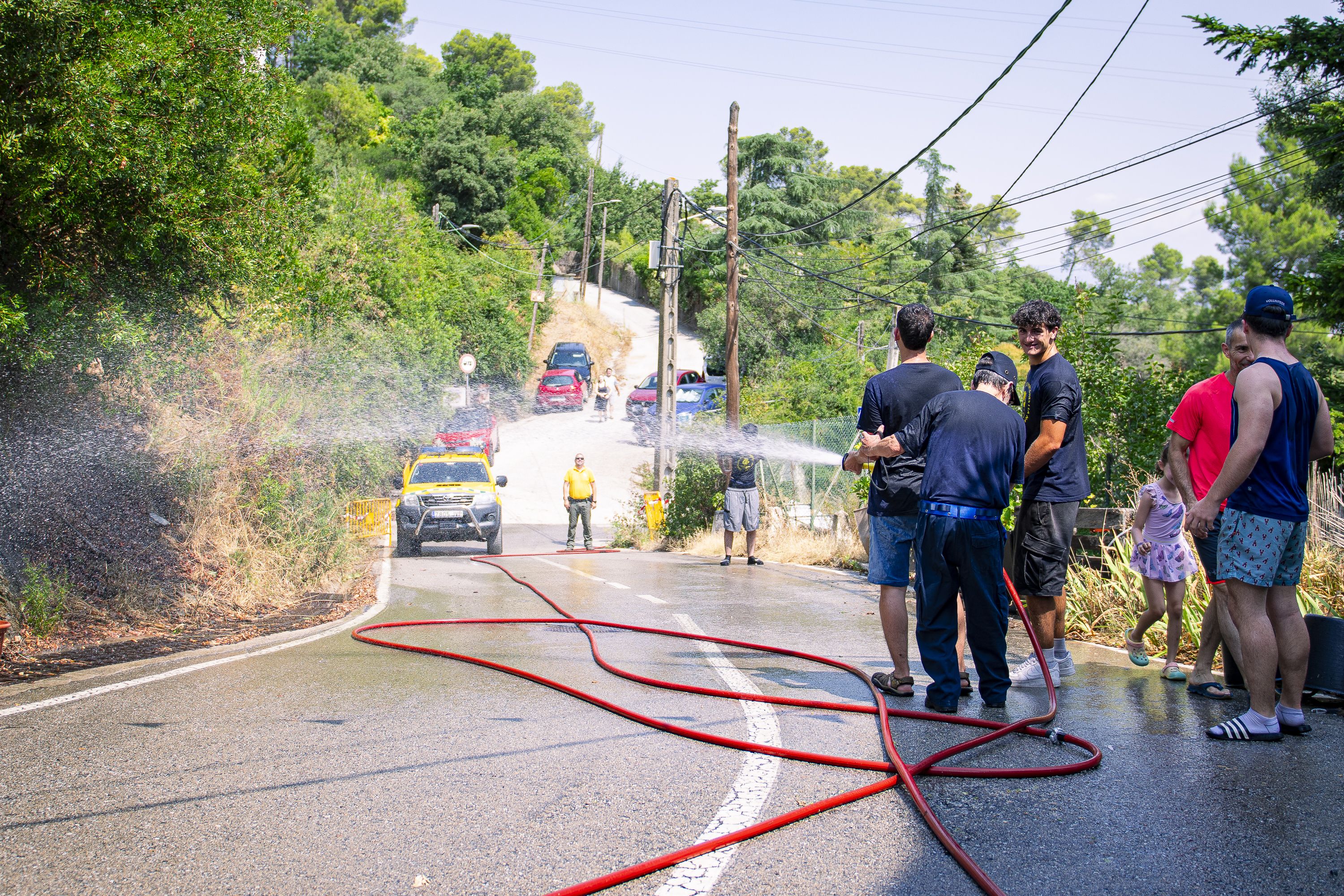 Pràctiques del Grup d'Autoprotecció de Sol i Aire. FOTO: Pol Rodríguez