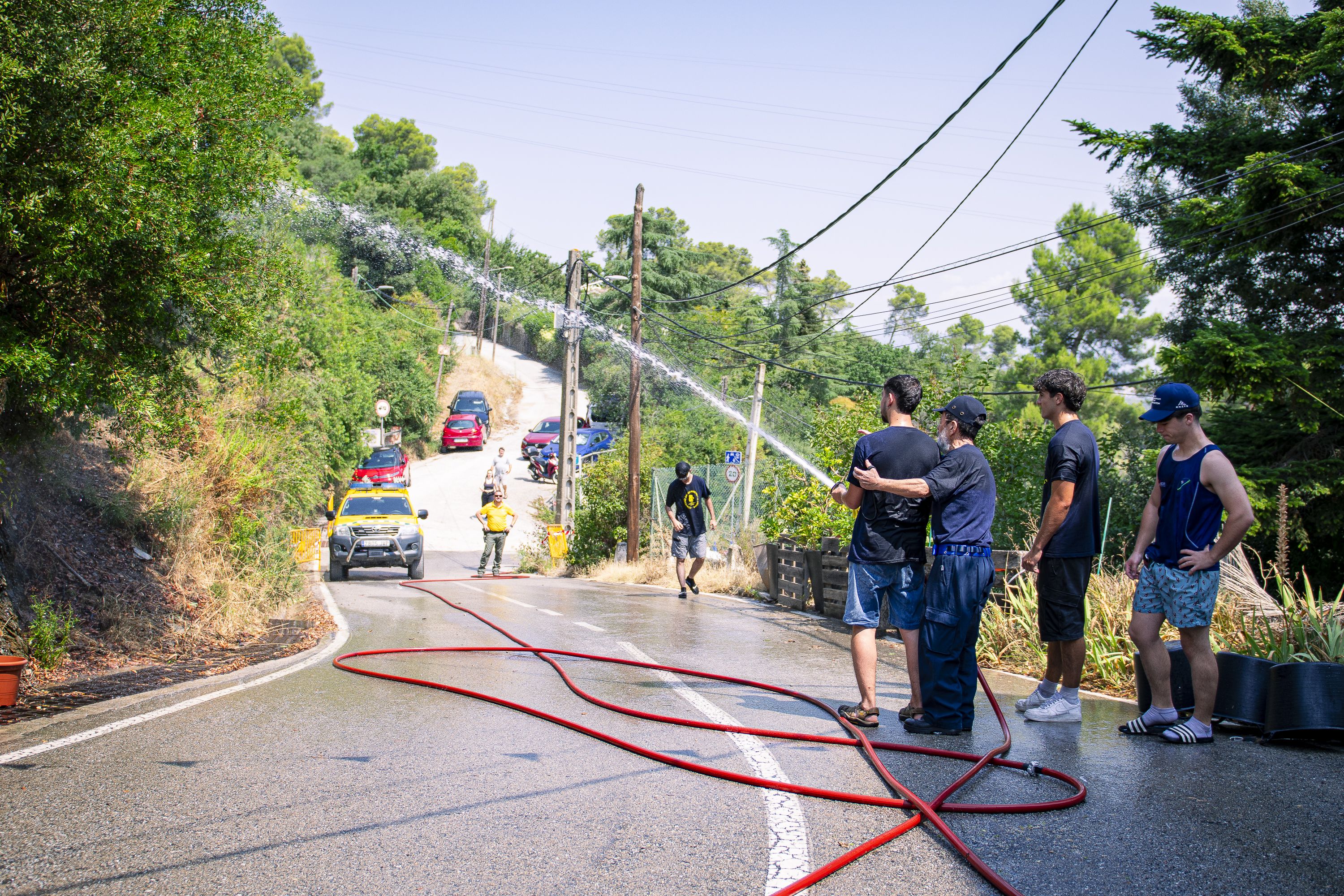 Pràctiques del Grup d'Autoprotecció de Sol i Aire. FOTO: Pol Rodríguez