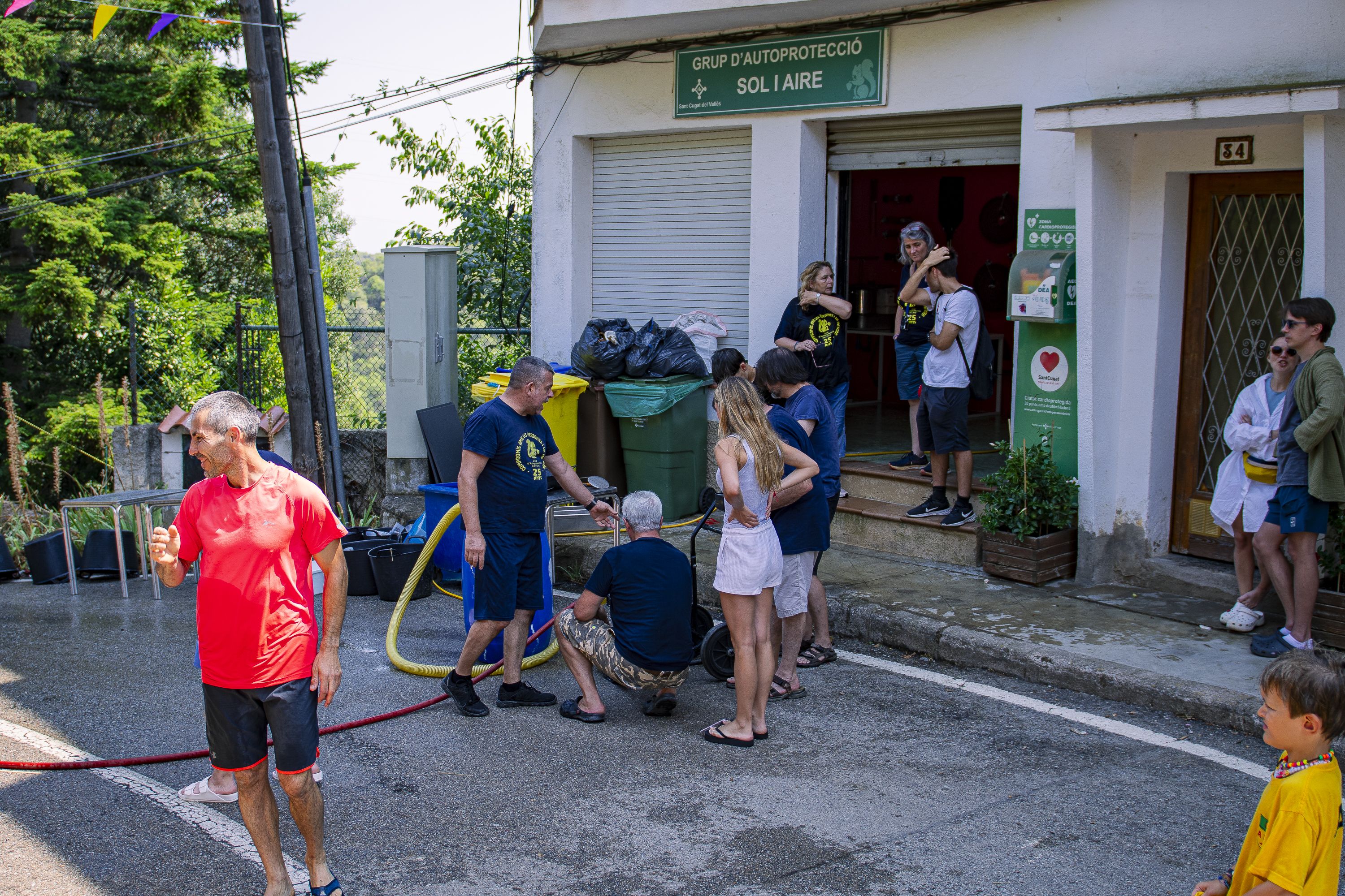 Pràctiques del Grup d'Autoprotecció de Sol i Aire. FOTO: Pol Rodríguez
