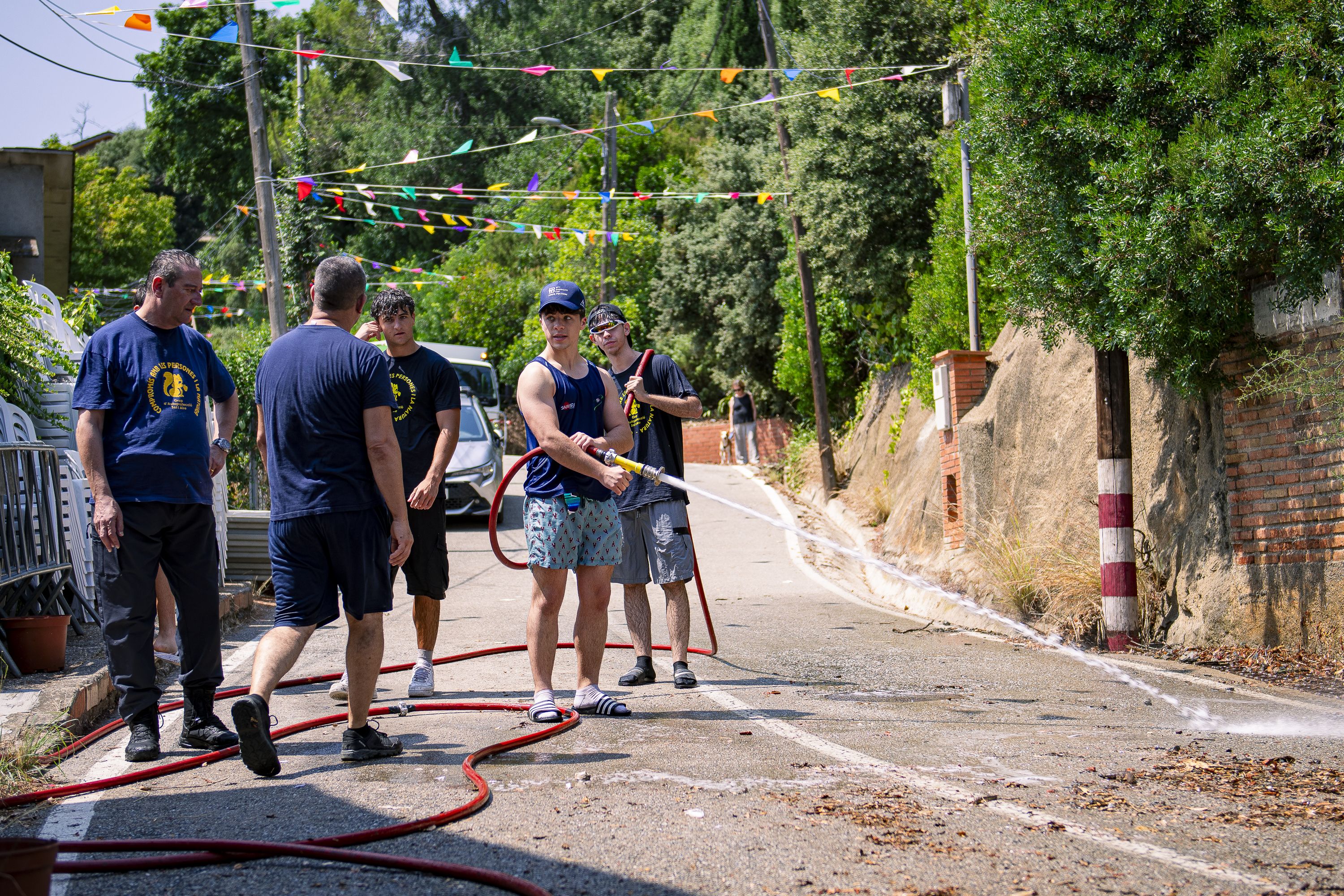 Pràctiques del Grup d'Autoprotecció de Sol i Aire. FOTO: Pol Rodríguez