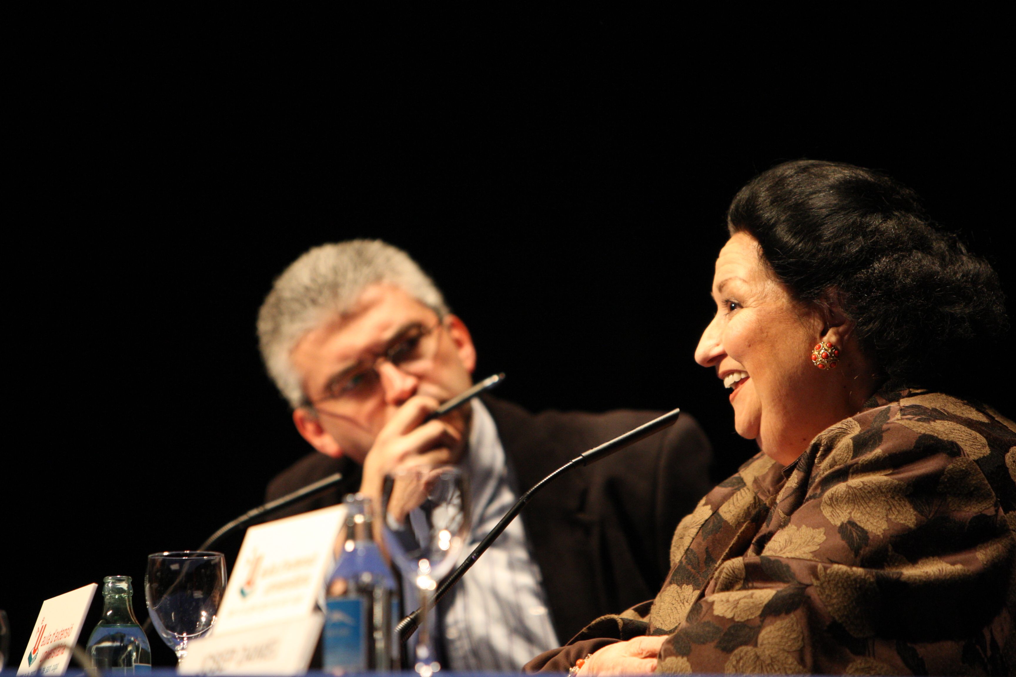 La mítica soprano montserrat caballé en una conferència. FOTO: Cedida