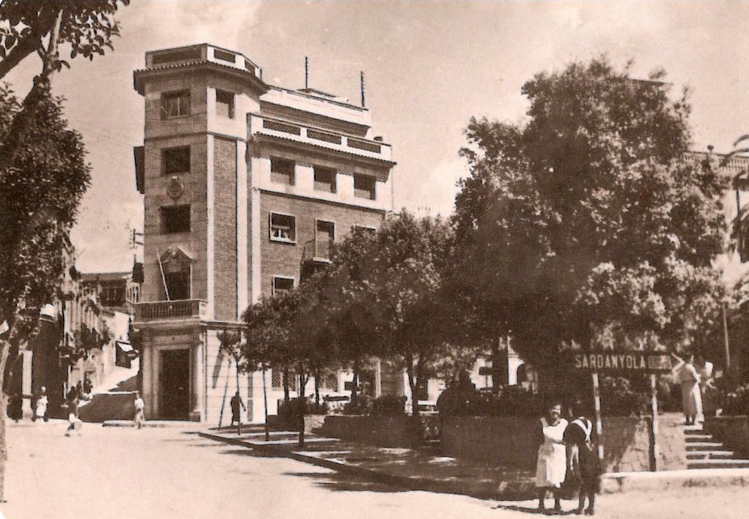 Plaça dels Quatre Cantons en els anys seixanta. FOTO: Cedida per Gaspar Fuster