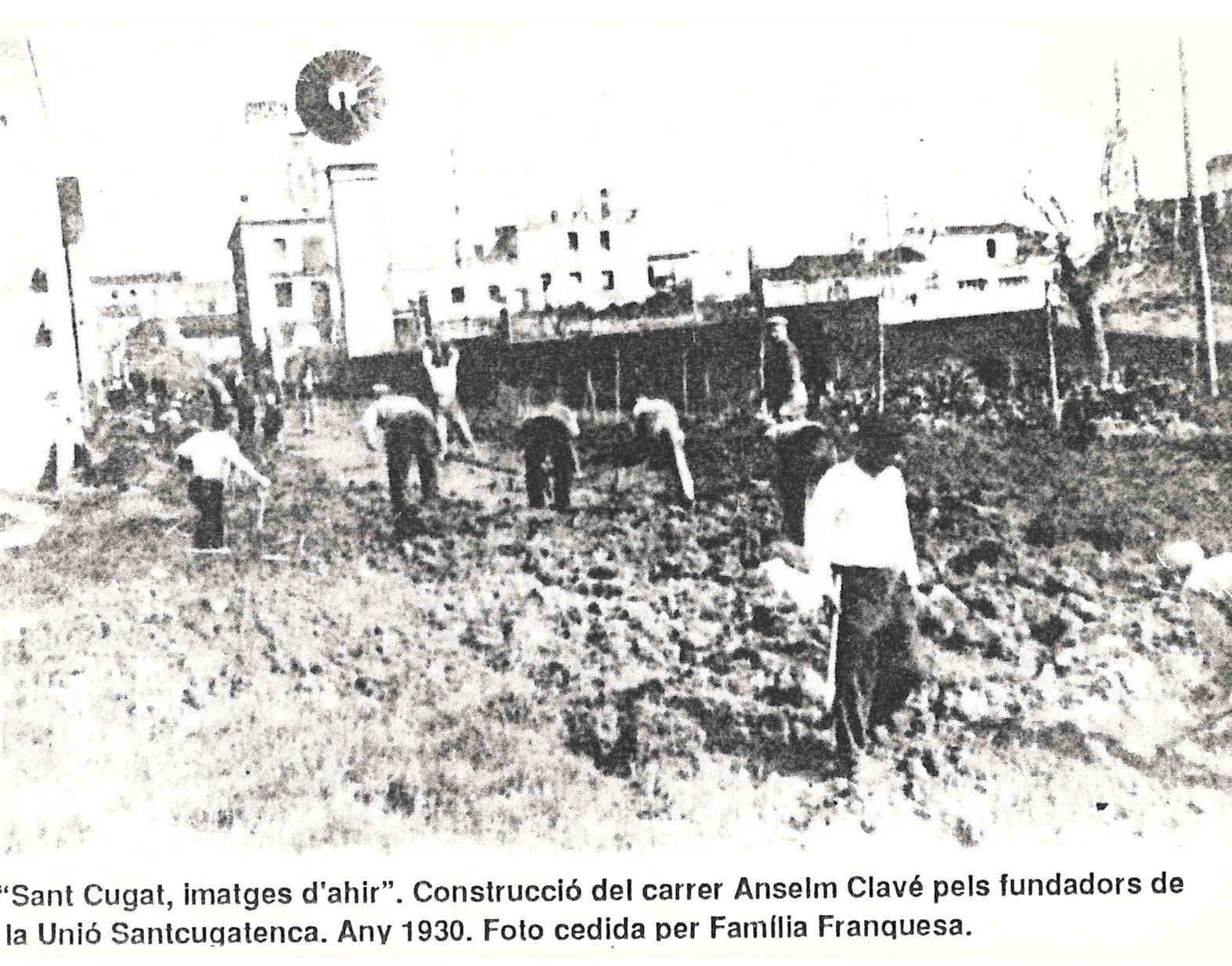 Avinguda d'Anselm Clavé l'any 1930. FOTO: Família Franquesa
