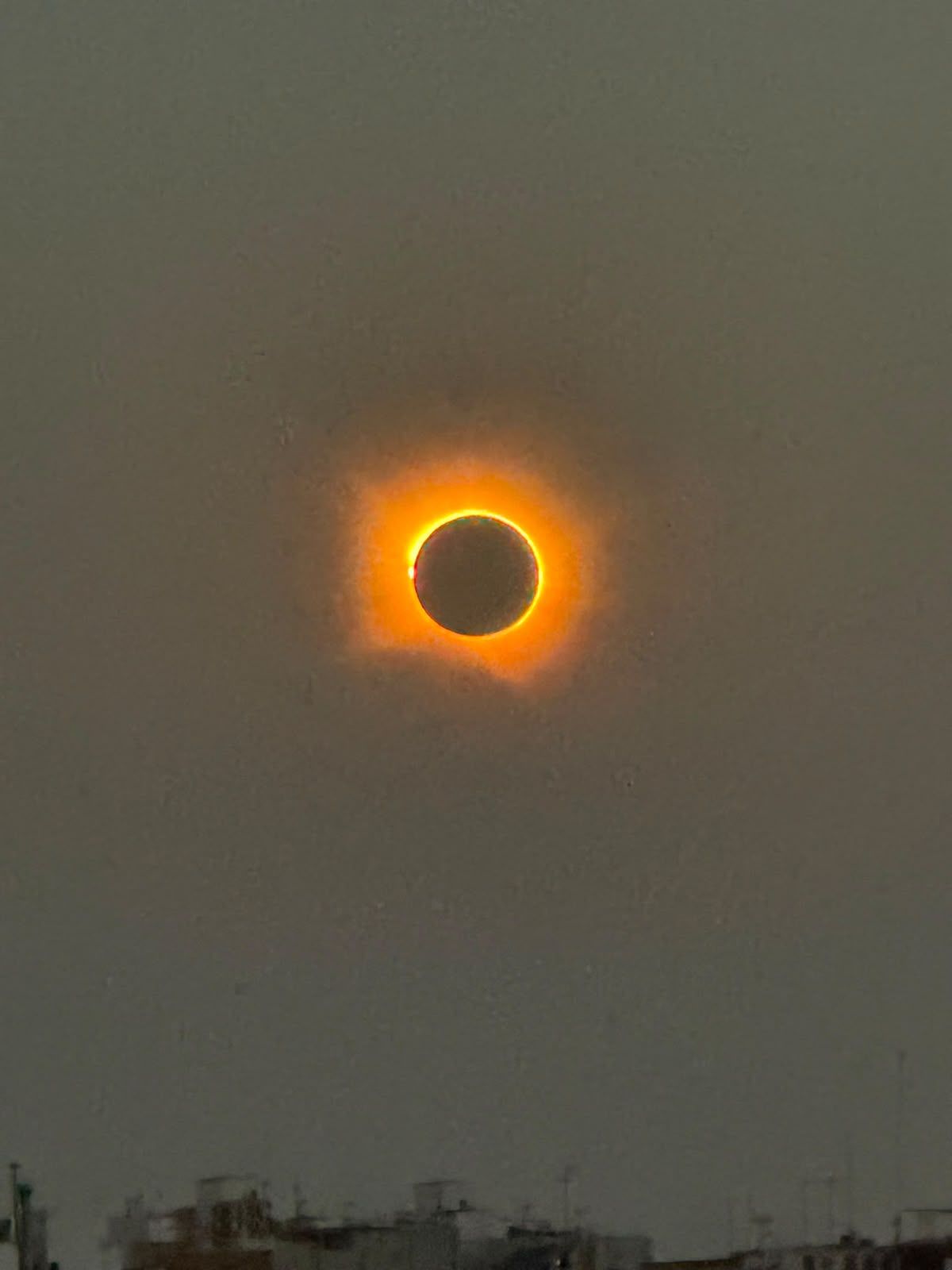 Eclipsi solar des de Montbrió del Camp. FOTO: Marta Ciurana