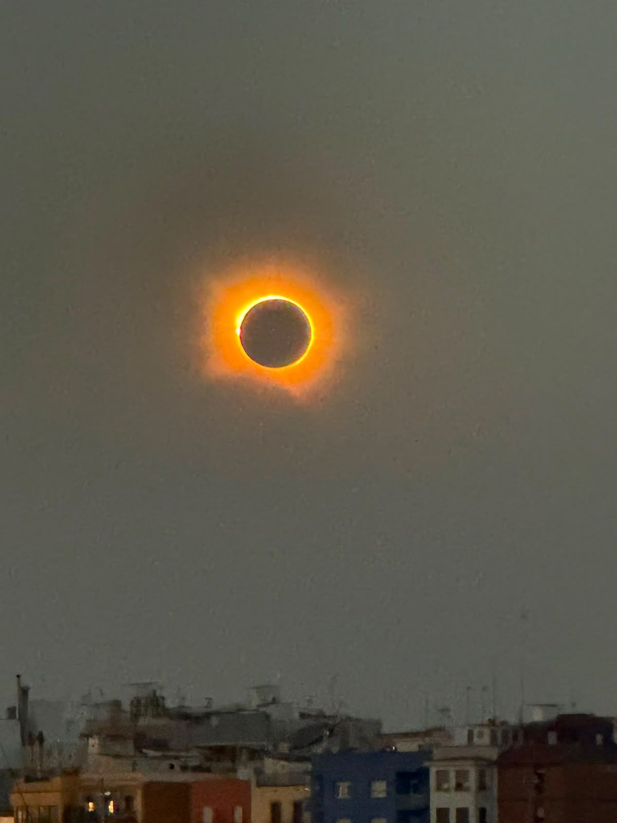 Eclipsi solar des de Montbrió del Camp. FOTO: Marta Ciurana