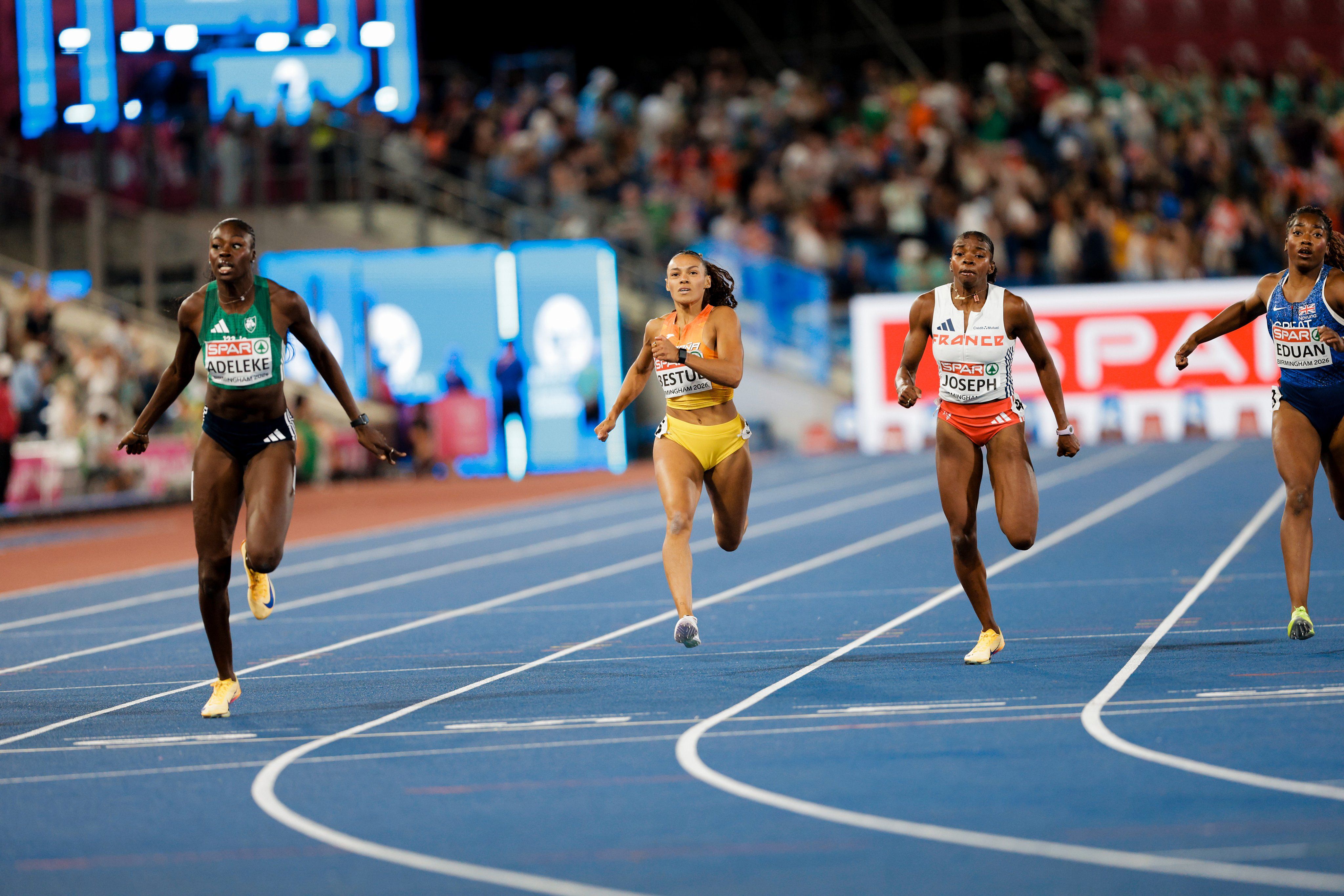 Jaël Bestué, durant la final dels 200 metres FOTO: Federació Espanyola d'Atletisme