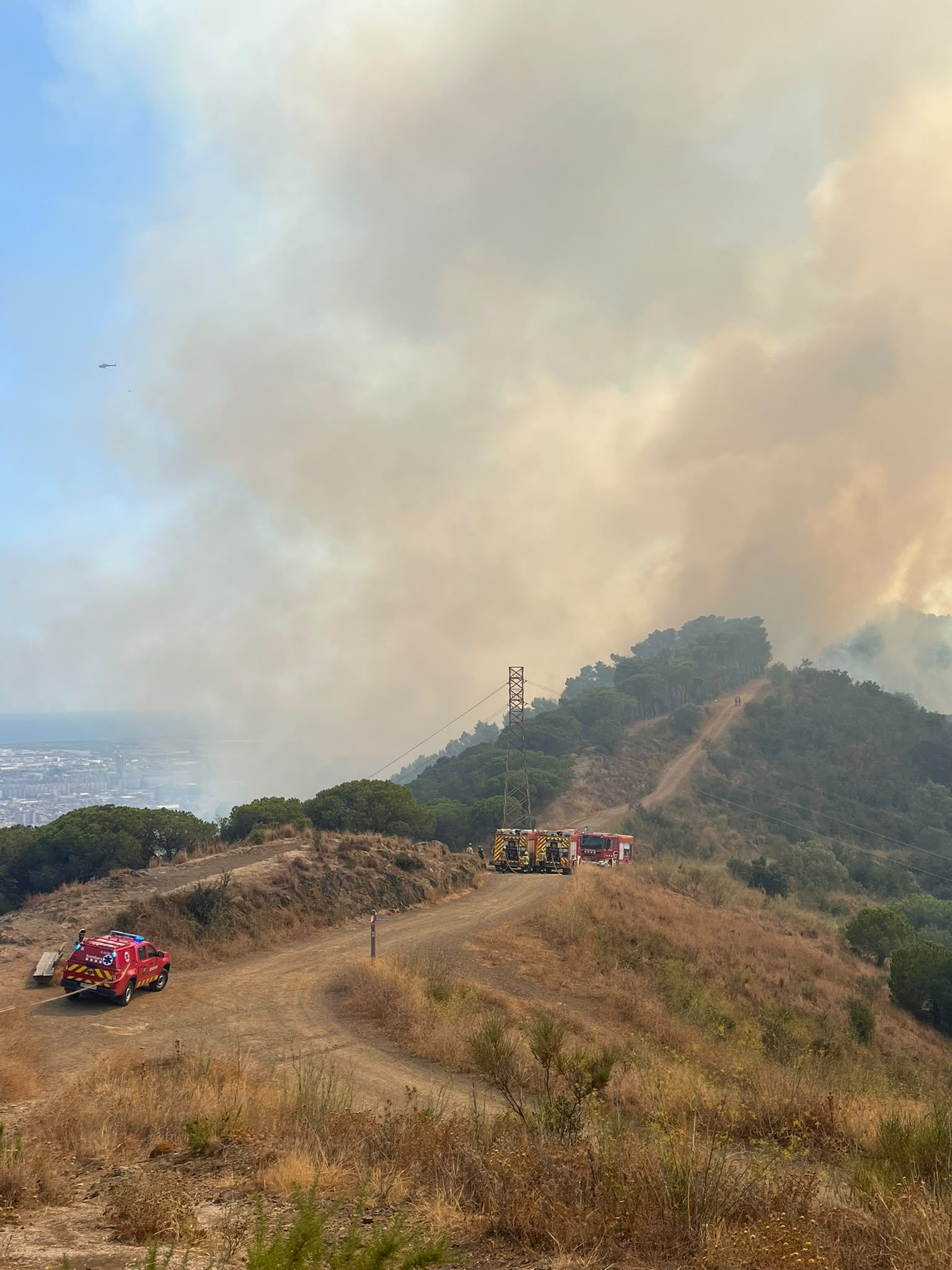 L'incendi des de la carena de Sant Pere Màrtir FOTO: Cedida