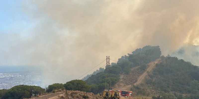 L'incendi des de la carena de Sant Pere Màrtir FOTO: Cedida