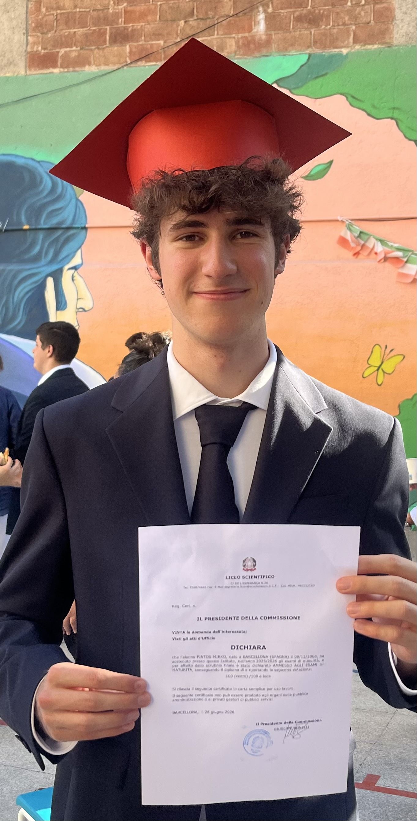 Graduació del Mirko Pintos. FOTO: Cedida.