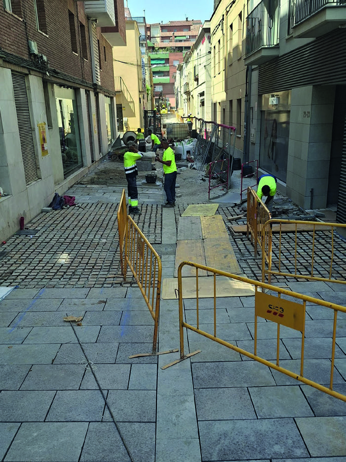 Vianantització del c. Girona. FOTO: Cedida