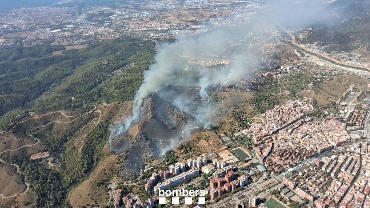 La zona afectada per l'incendi FOTO: Bombers