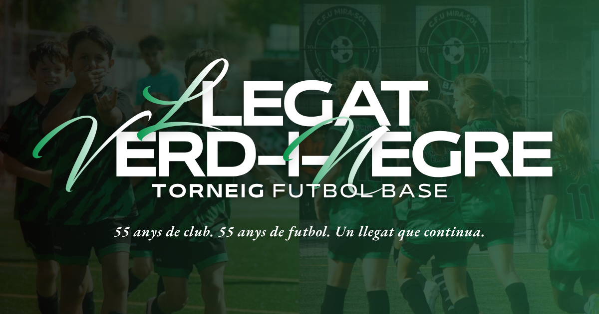 El CFU Mira-sol Baco celebra 55 anys amb el torneig Llegat Verd-i-Negre