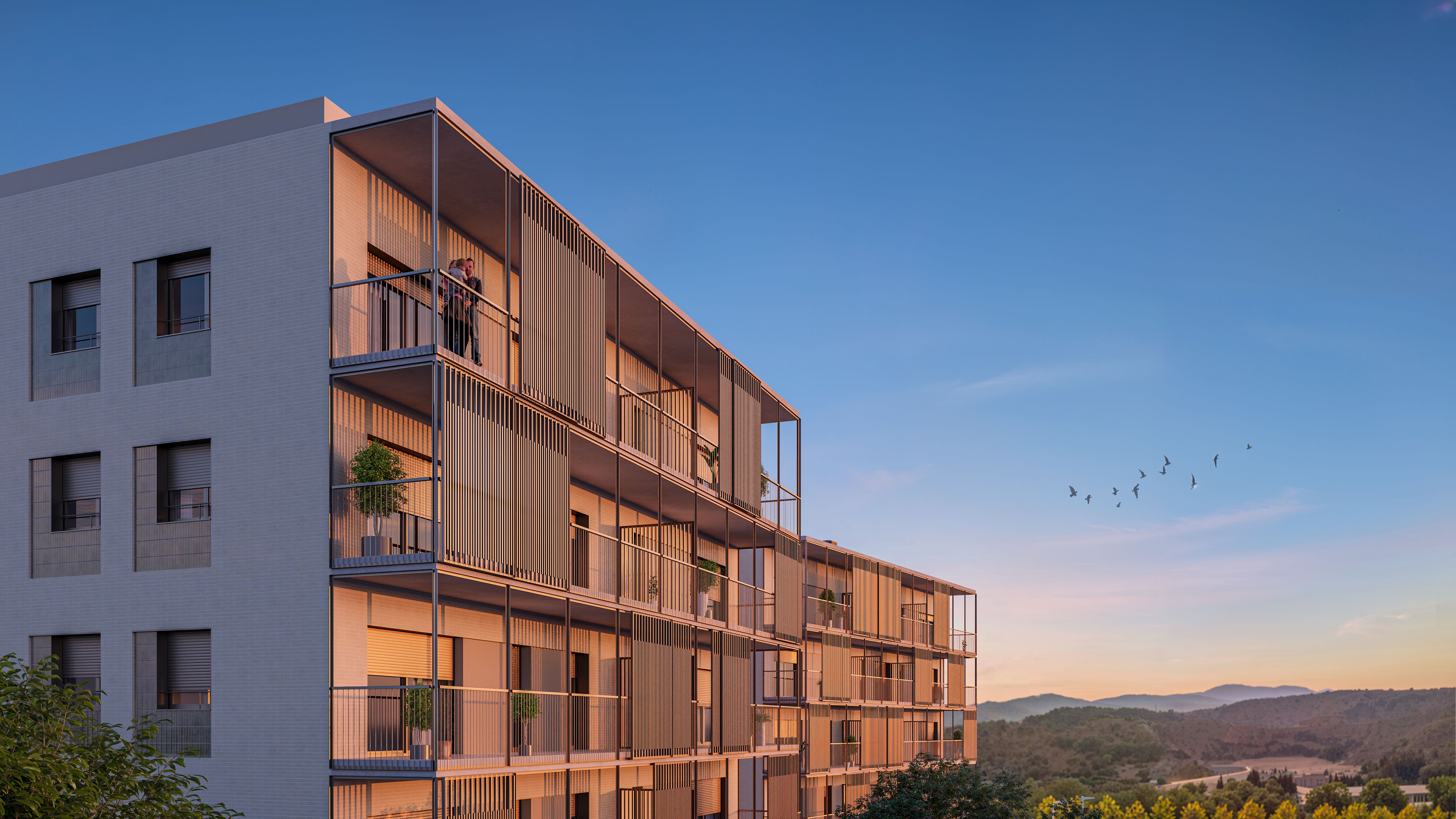 Renderització de la promoció Xaloc del Parc de l'Alba. FOTO: Cedida