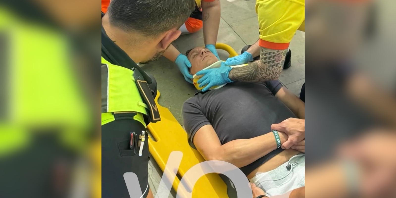 Imatge de l'agressió al regidor de Vox Jordi Guirado. FOTO: Instagram 