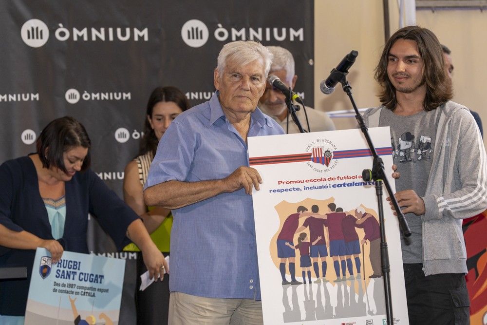 Josep Maria Félez, president de la Penya Blaugrana Sant Cugat, en la 1a edició de la Festa de l'Esport en Català. FOTO: Cedida