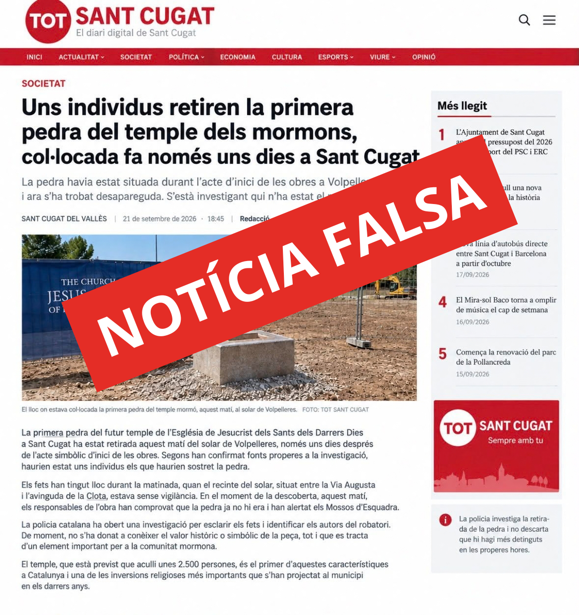 La imatge s'ha distribuït per diferents grups de whatsapp 