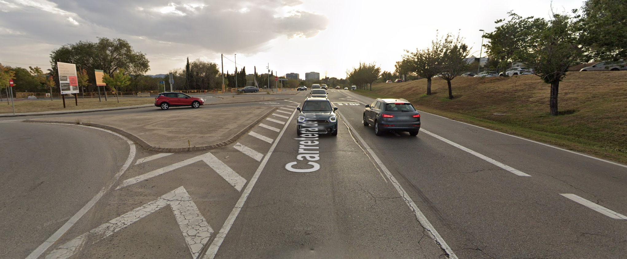 Cruïlla de la carretera de Rubí amb l'avinguda dels Països Catalans. FOTO: Google Maps