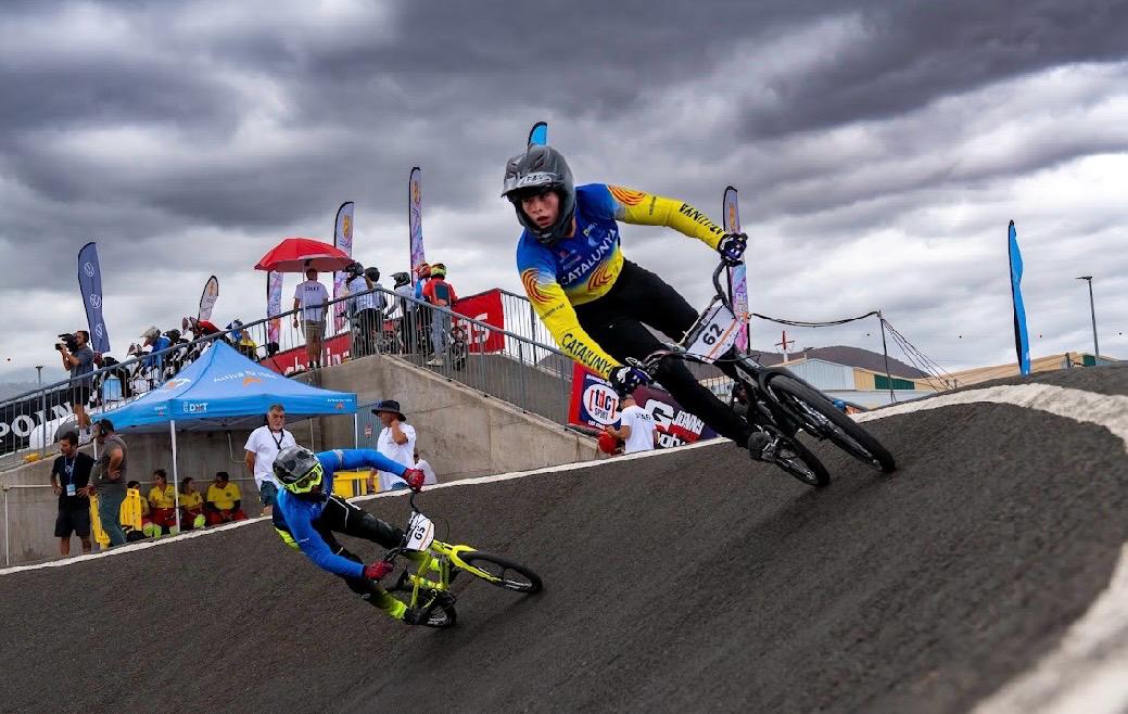El santcugatenc Max Gutiérrez en el Campionat d'Espanya de BMX Race. FOTO: Cedida