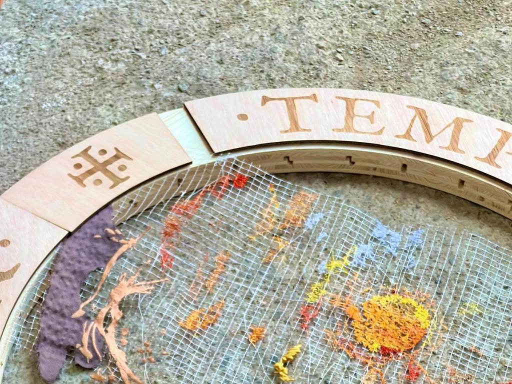 Punt i a part, imatge de procés Teresa Sil
