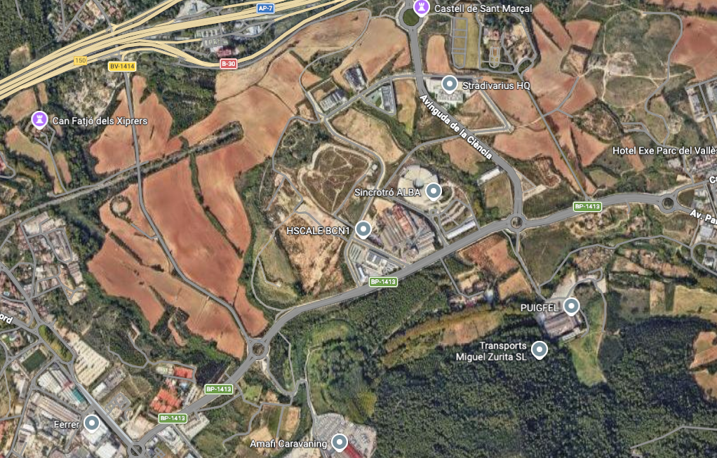 El Parc d'Alba es troba entre Sant Cugat i Cerdanyola FOTO: Google Maps